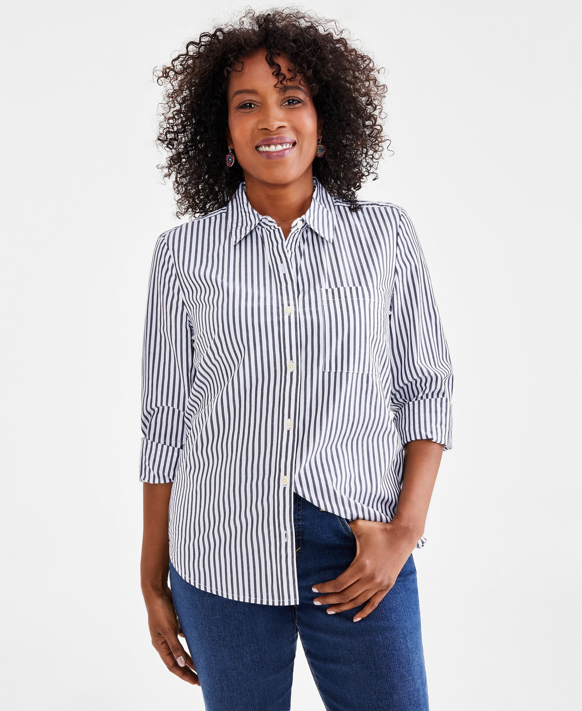 Petite Printed Perfect Shirt