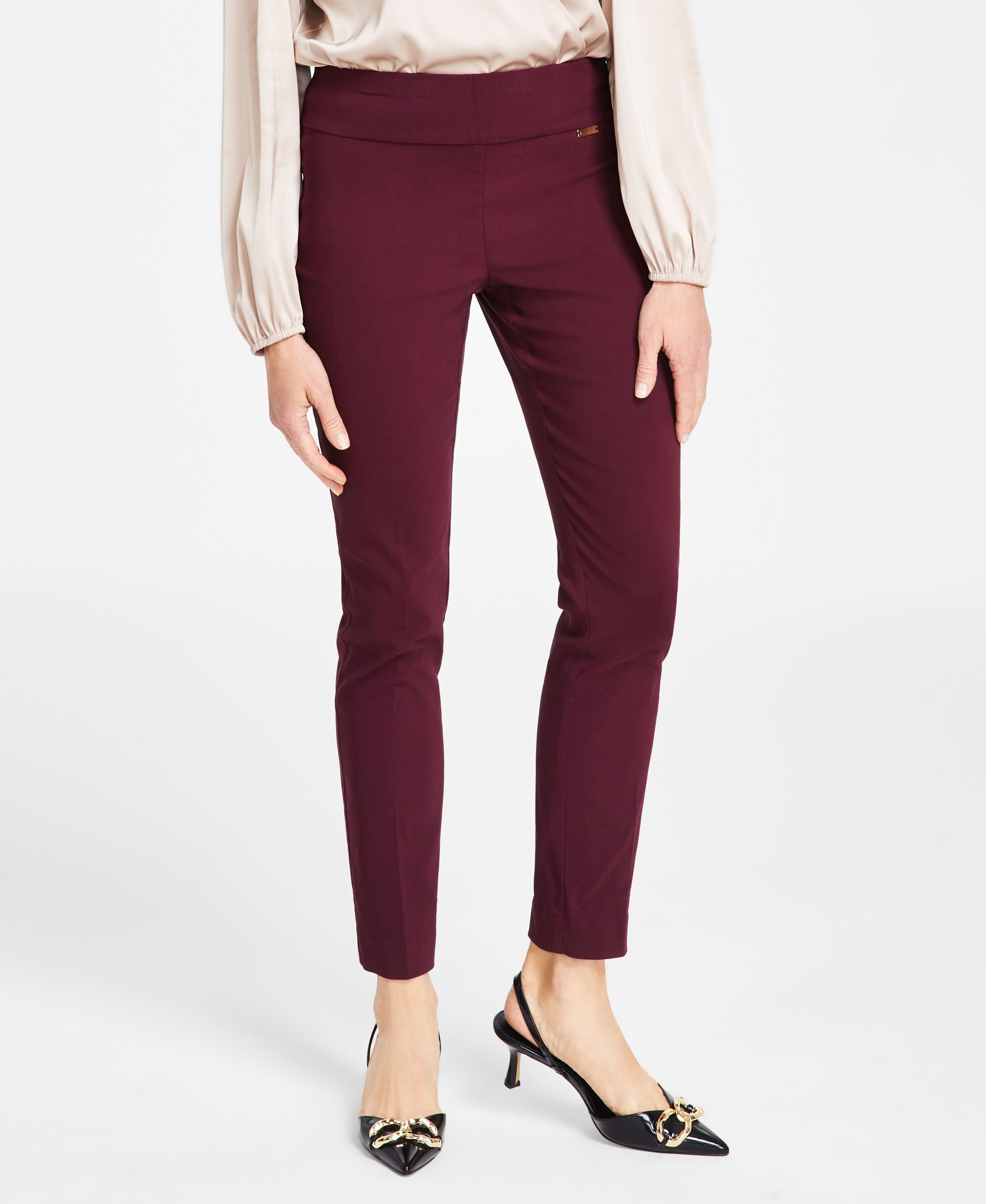 Mid-Rise Petite Tummy-Control Skinny Pants, Petite & Petite Short