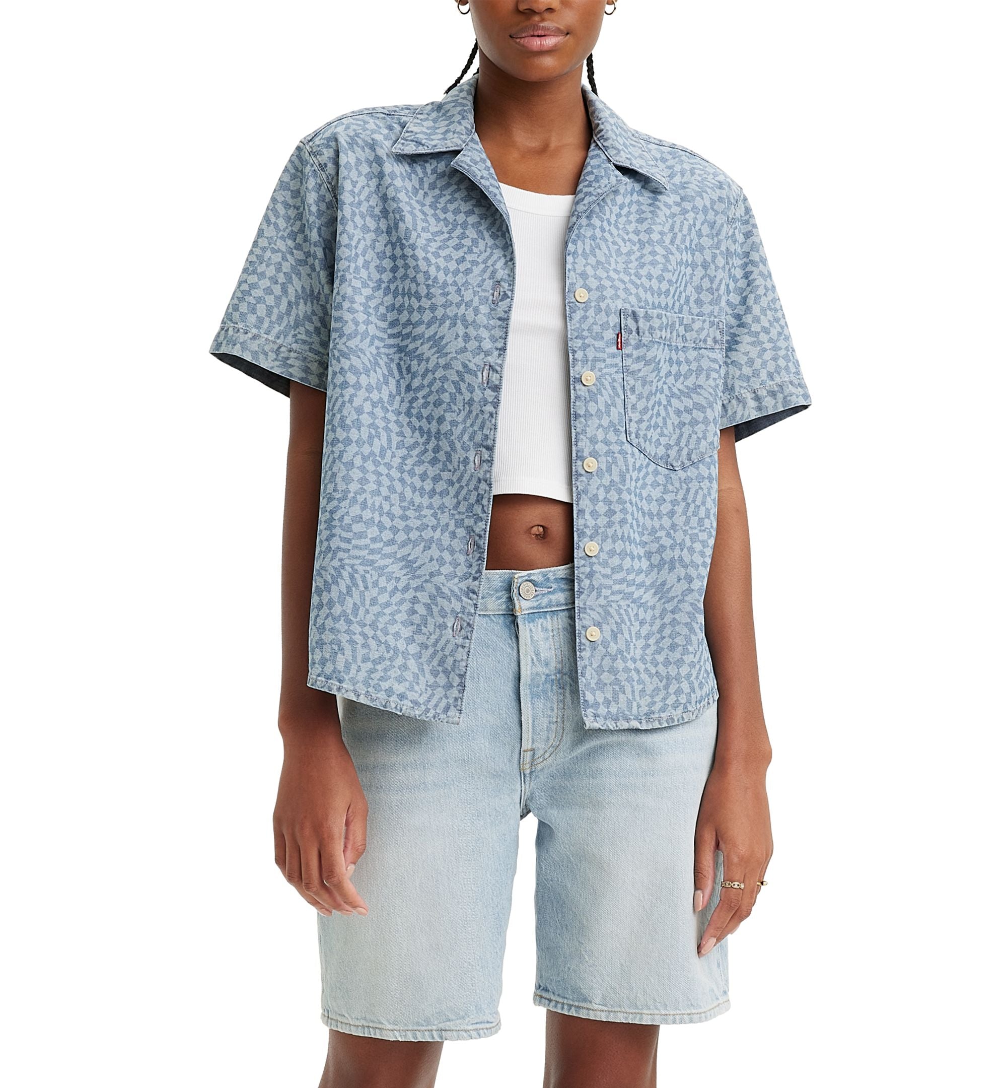 Women's Aiden Short-Sleeve Oversized Layering Shirt