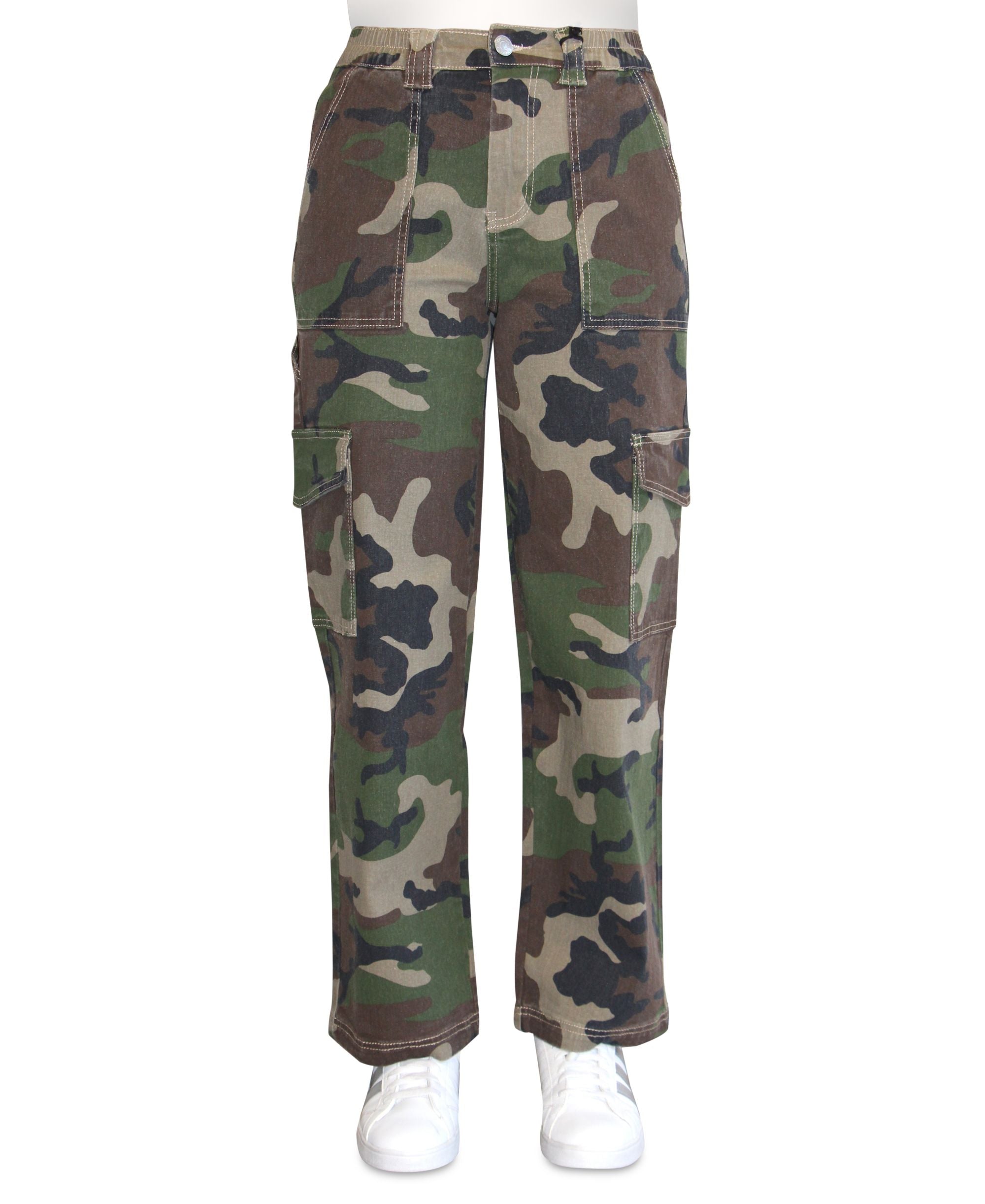 Crave Fame Juniors' High-Rise Utility Cargo Skater Pants