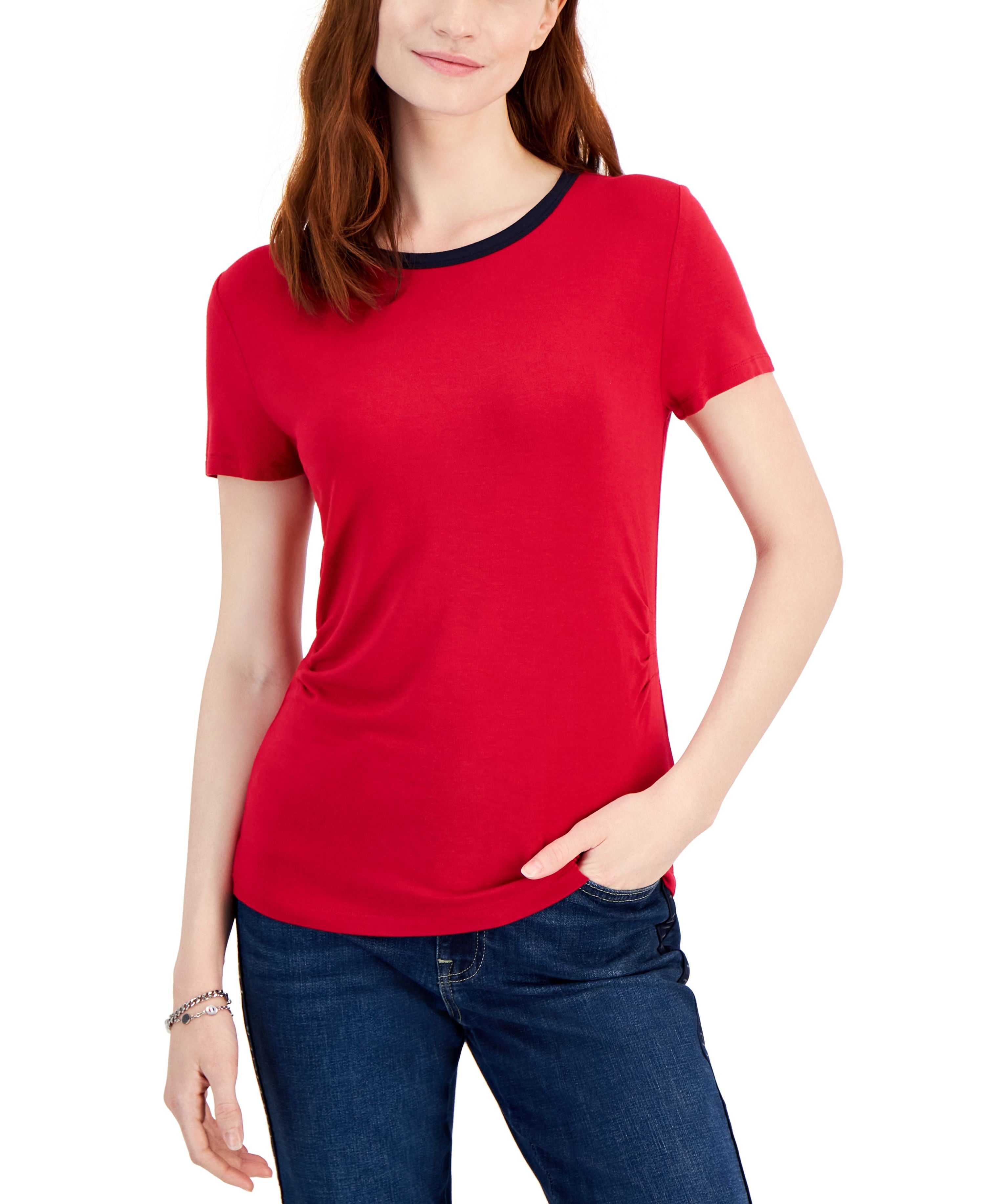Women's Side-Cinch Short-Sleeve T-Shirt