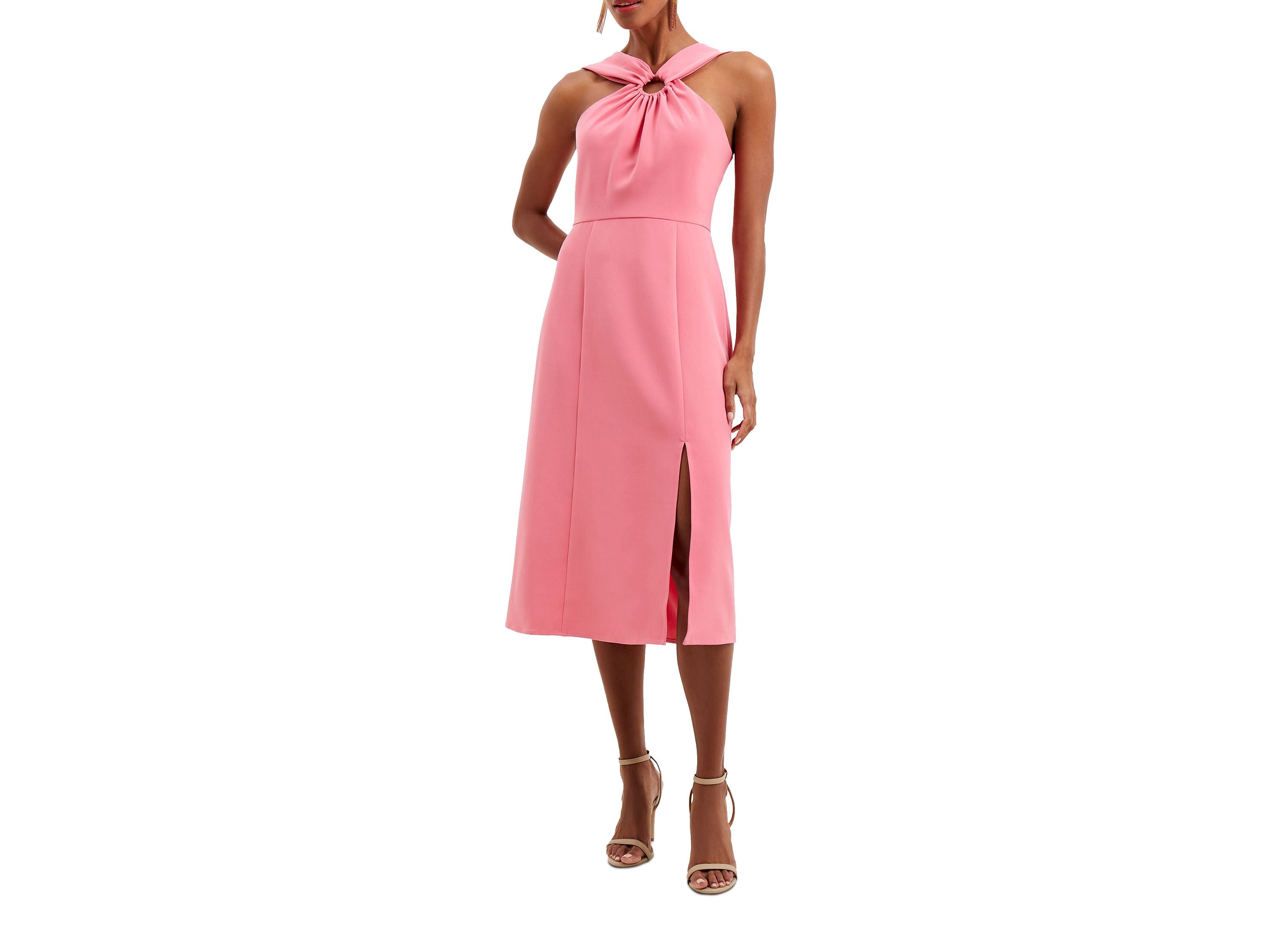 Women's Echo Crepe Ring Midi Dress