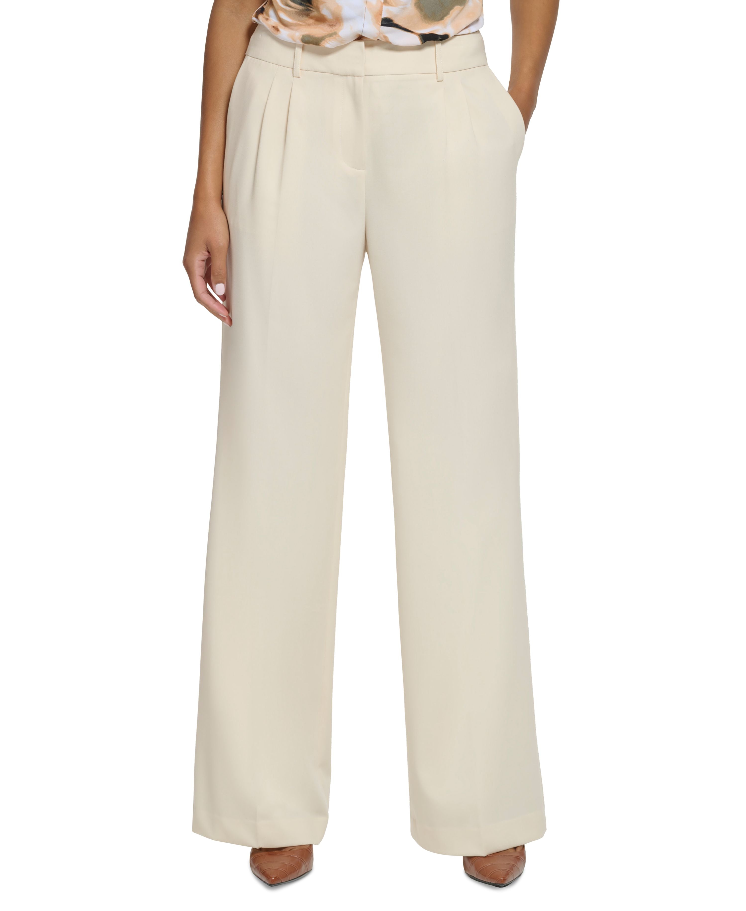 Women's Mid Rise Wide-Leg Pants
