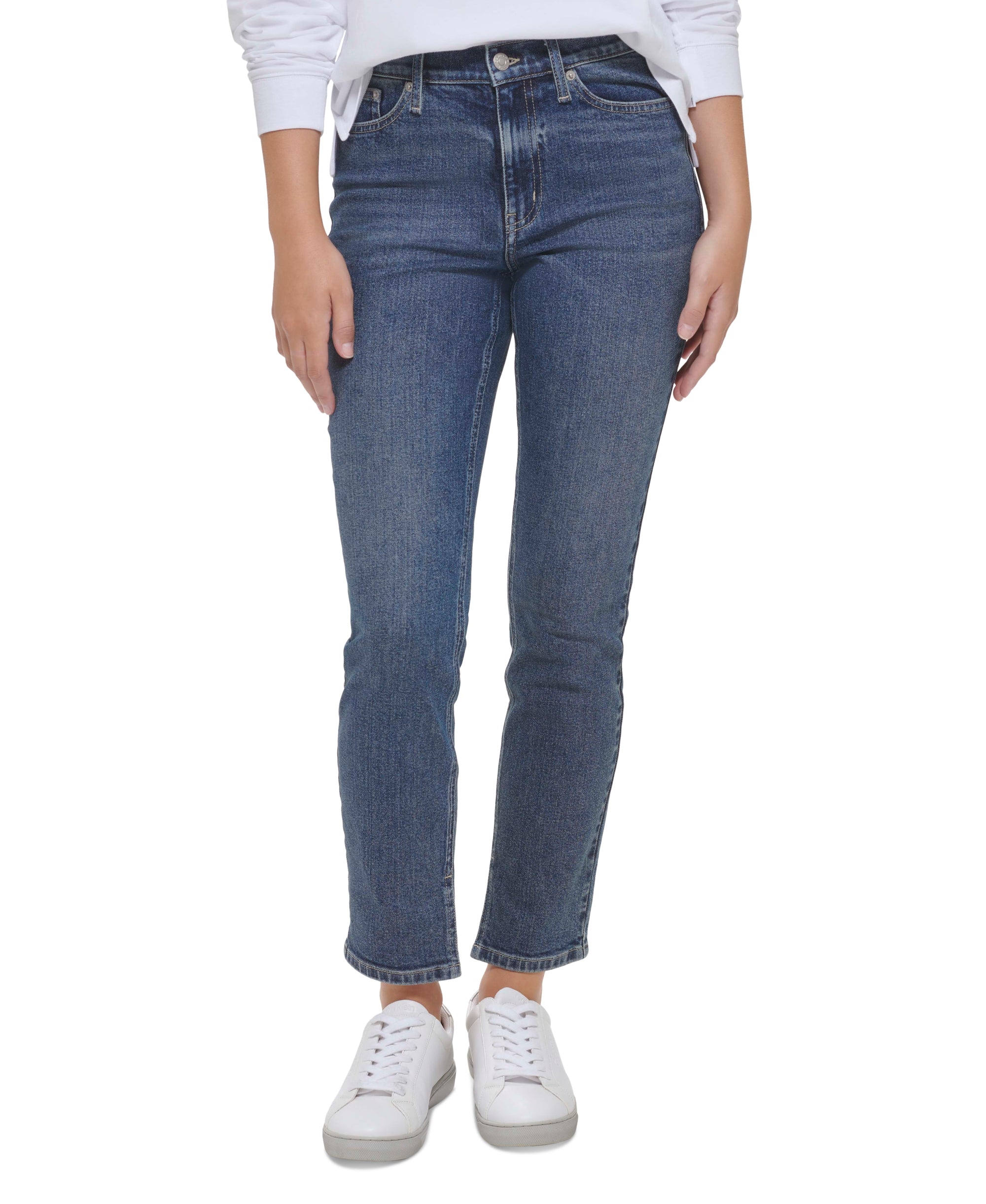 Petite Mid-Rise Slim-Leg Jeans