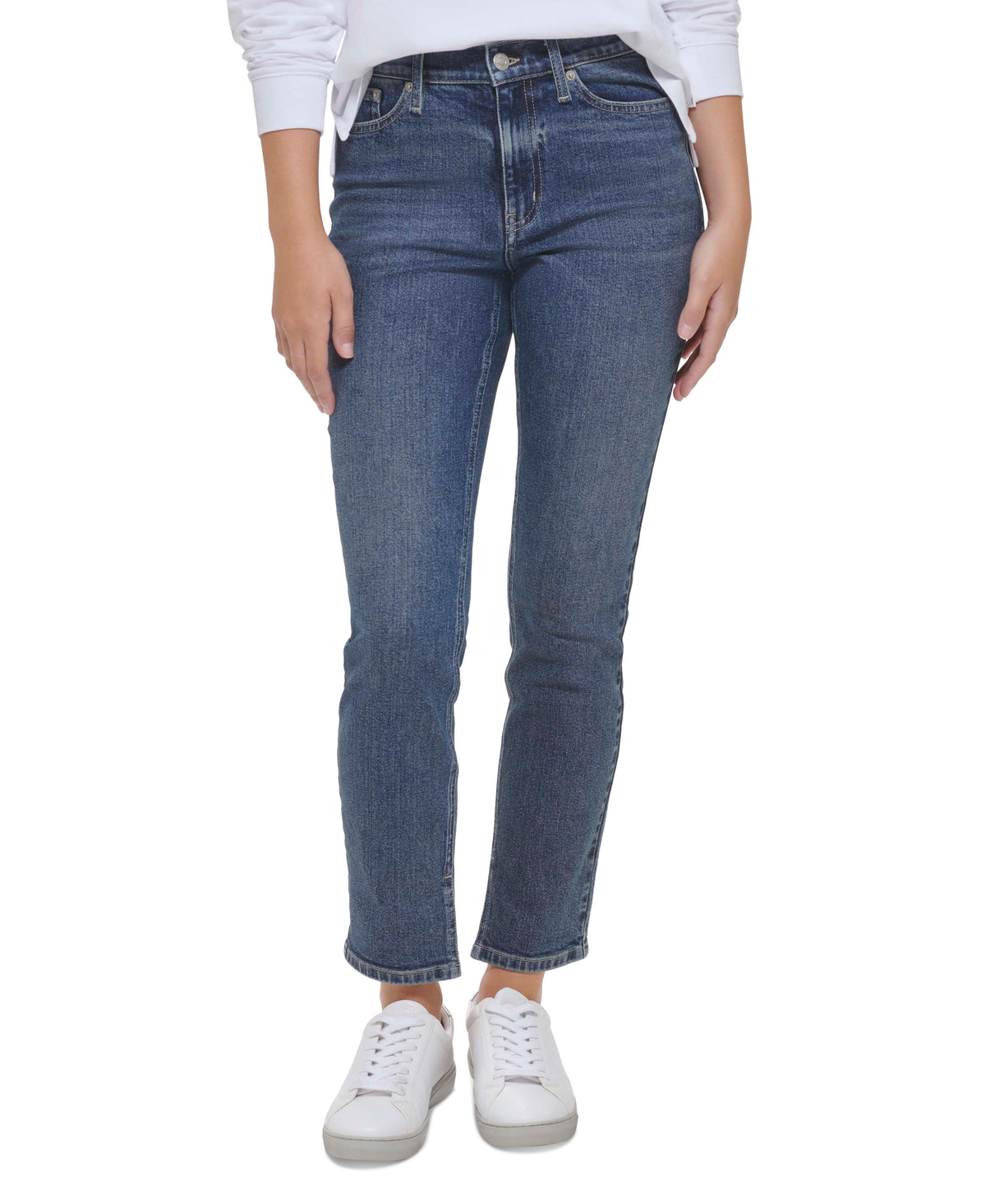 Petite Mid-Rise Slim-Leg Jeans