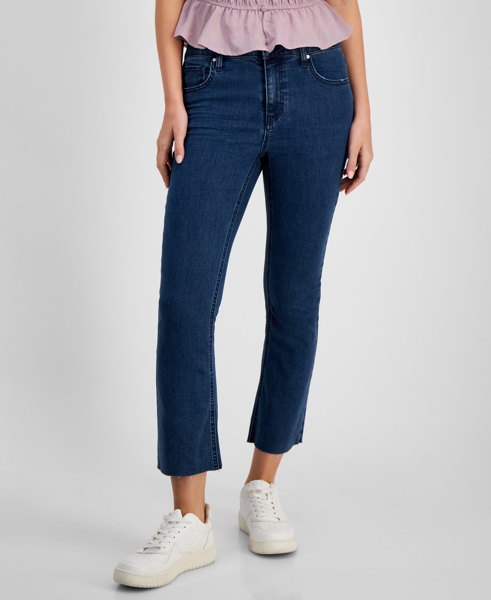 Women's Cropped Flare-Leg Frayed Jeans Andres 29