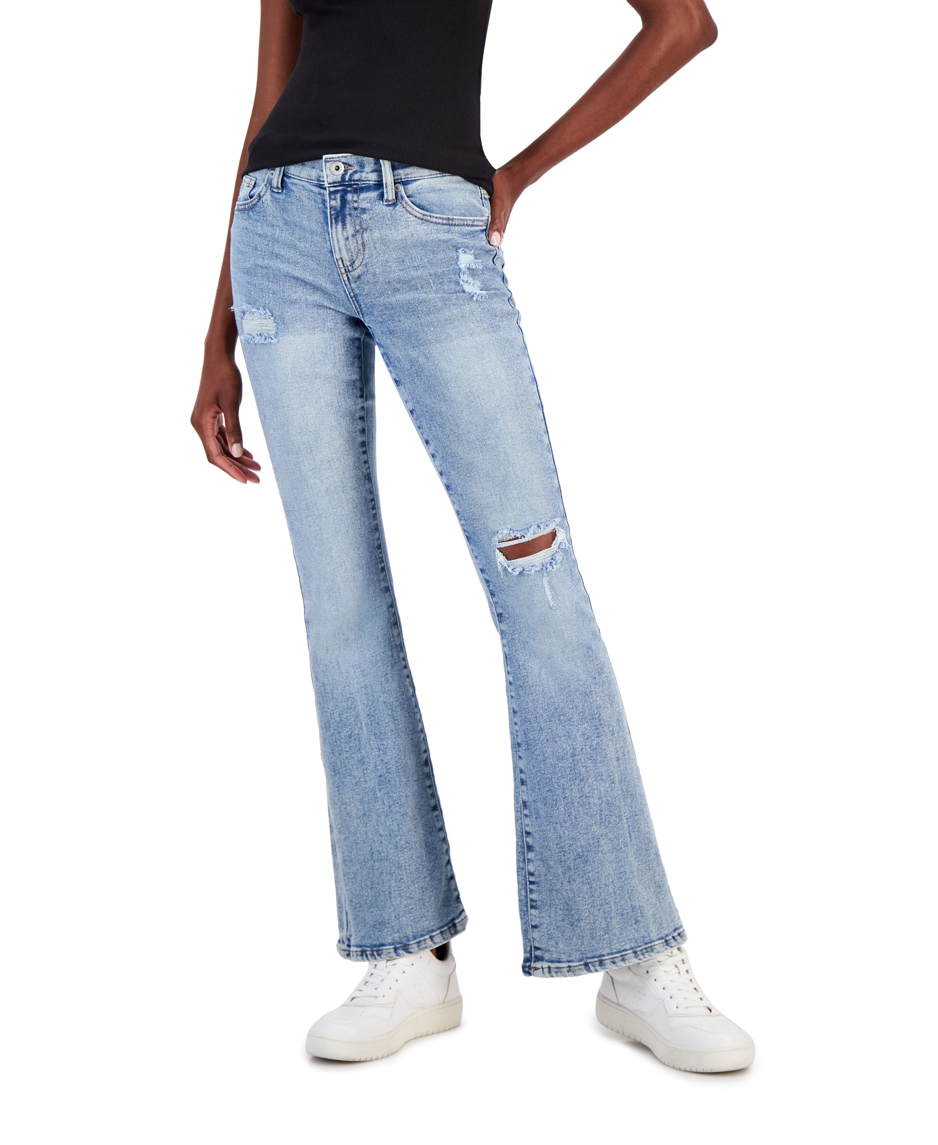 Juniors' Low-Rise Flare-Leg Jeans