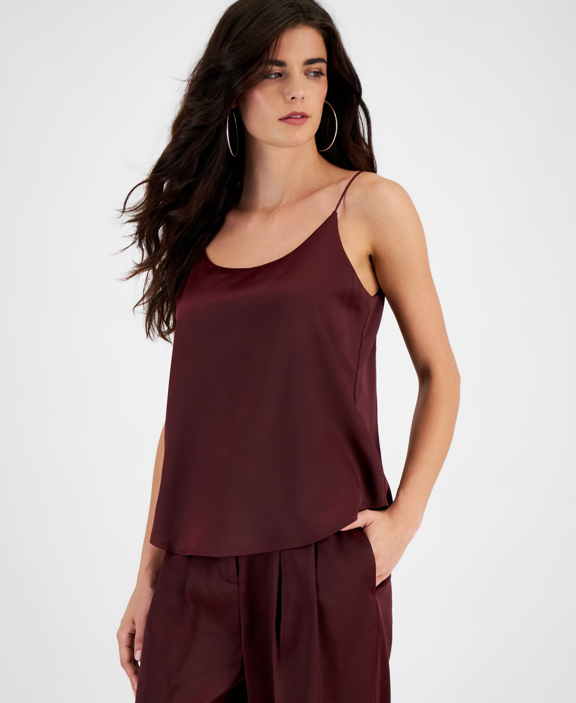 Women's Satin Spaghetti-Strap Scoop-Neck Camisole Carrubo XXS