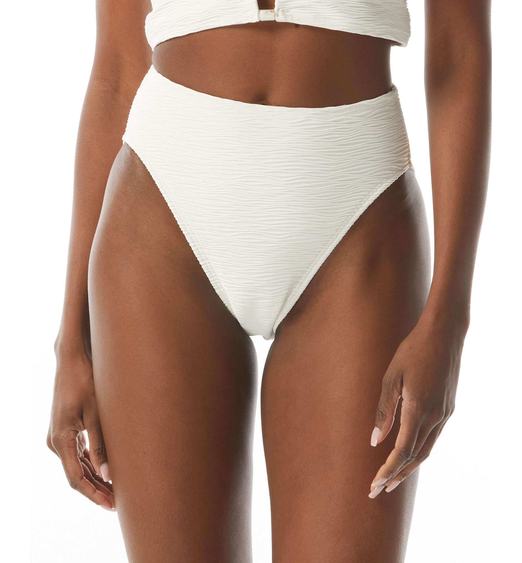 Women's Textured High-Waisted Bikini Bottoms