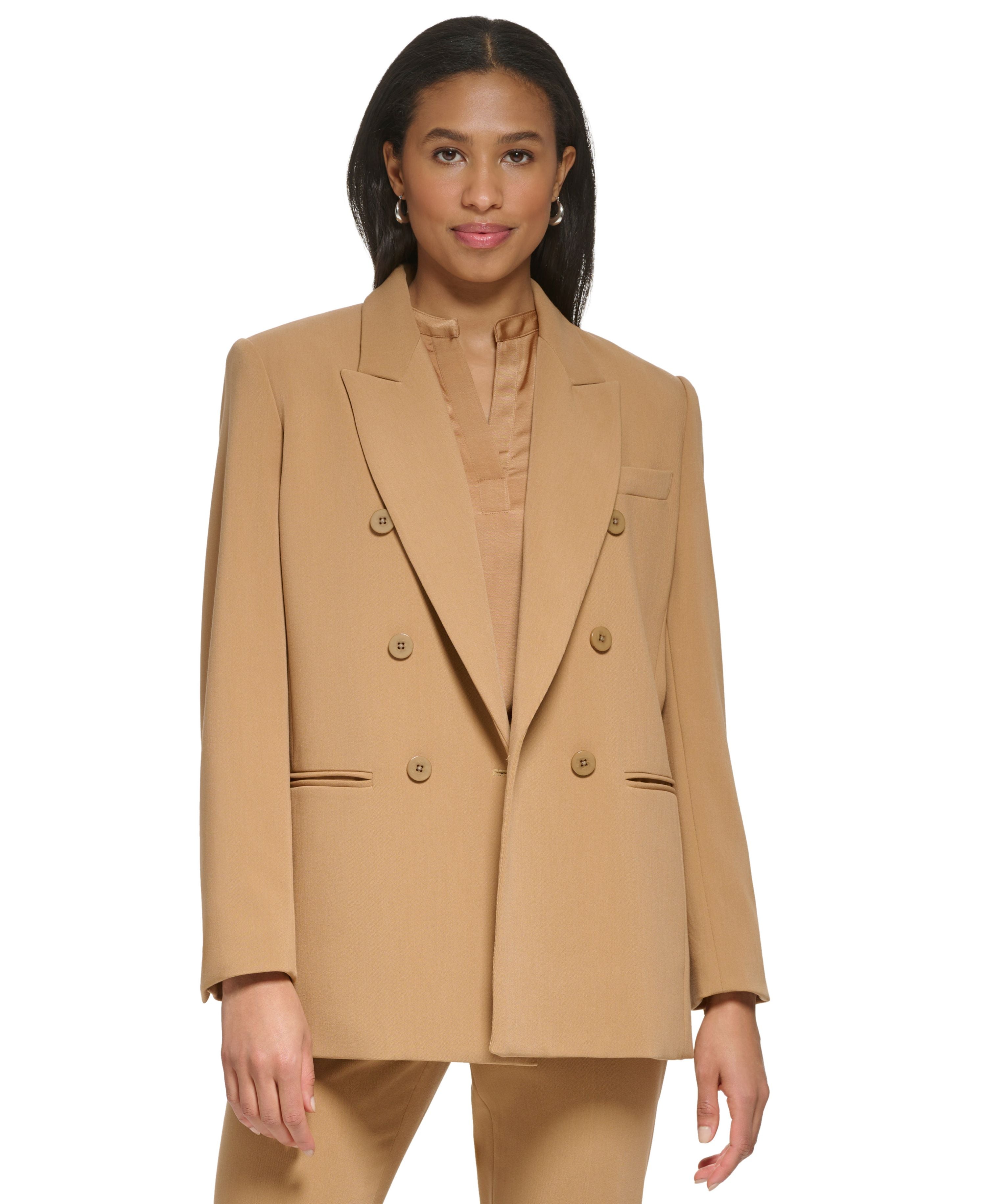 Women's Peak-Lapel Double-Breasted Jacket