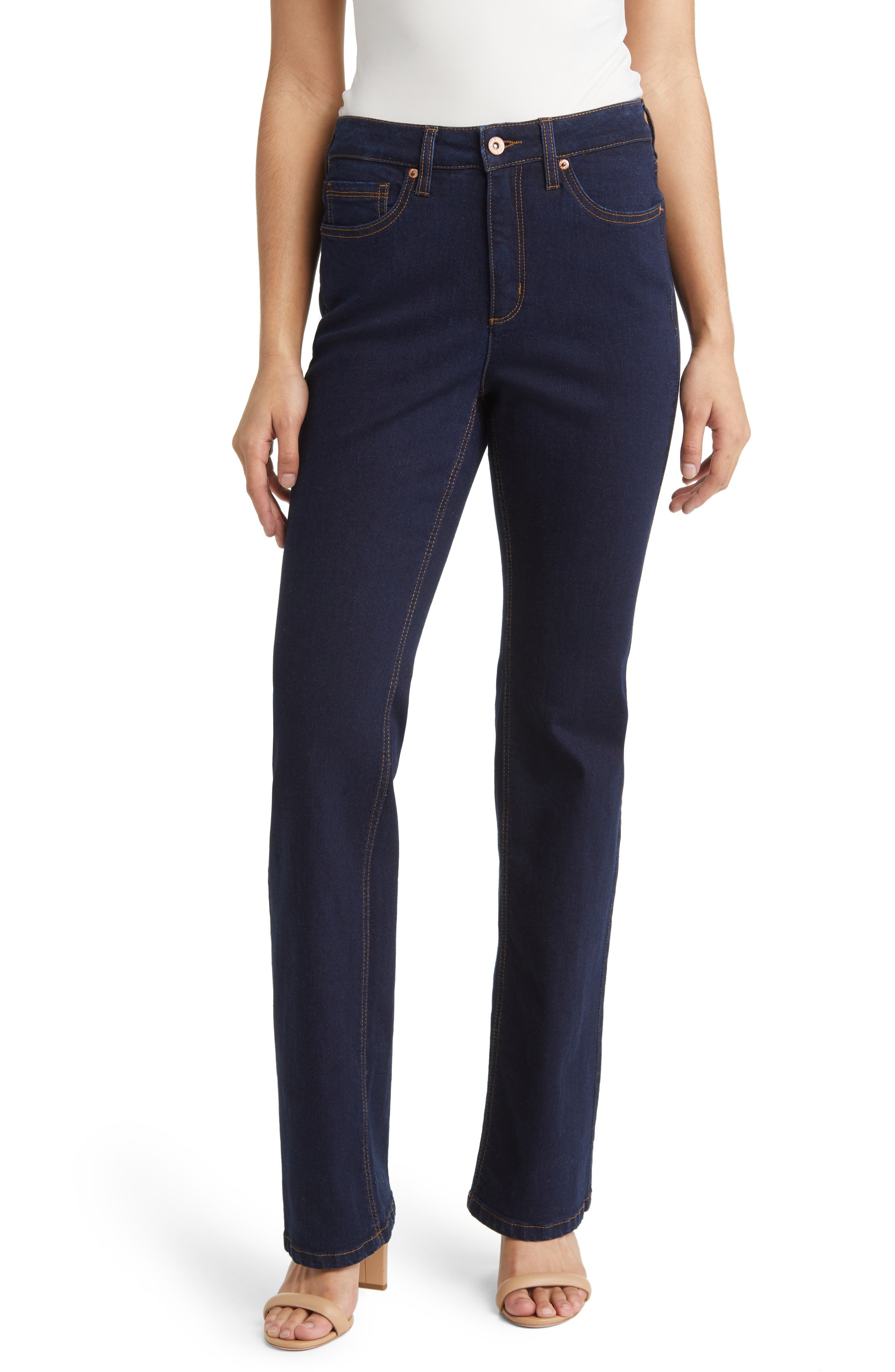 Women's High Rise Front-Fly Bootcut Jeans