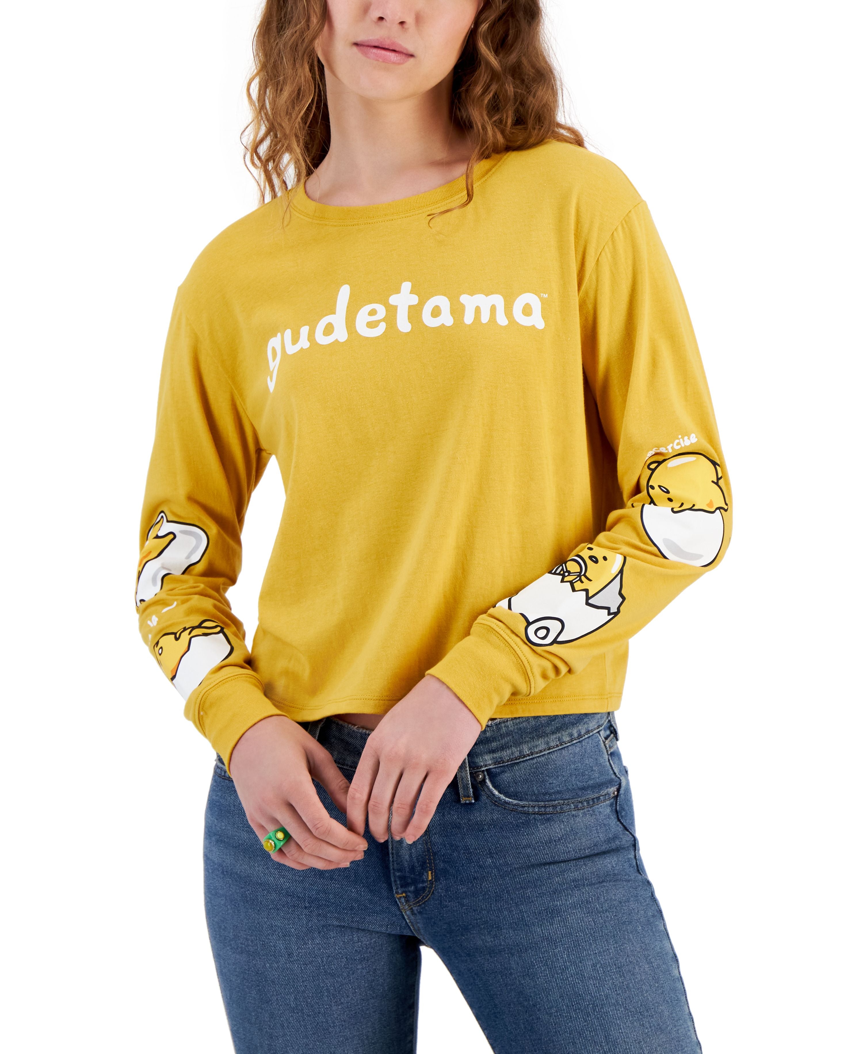 Juniors' Gudetama Long-Sleeve T-Shirt