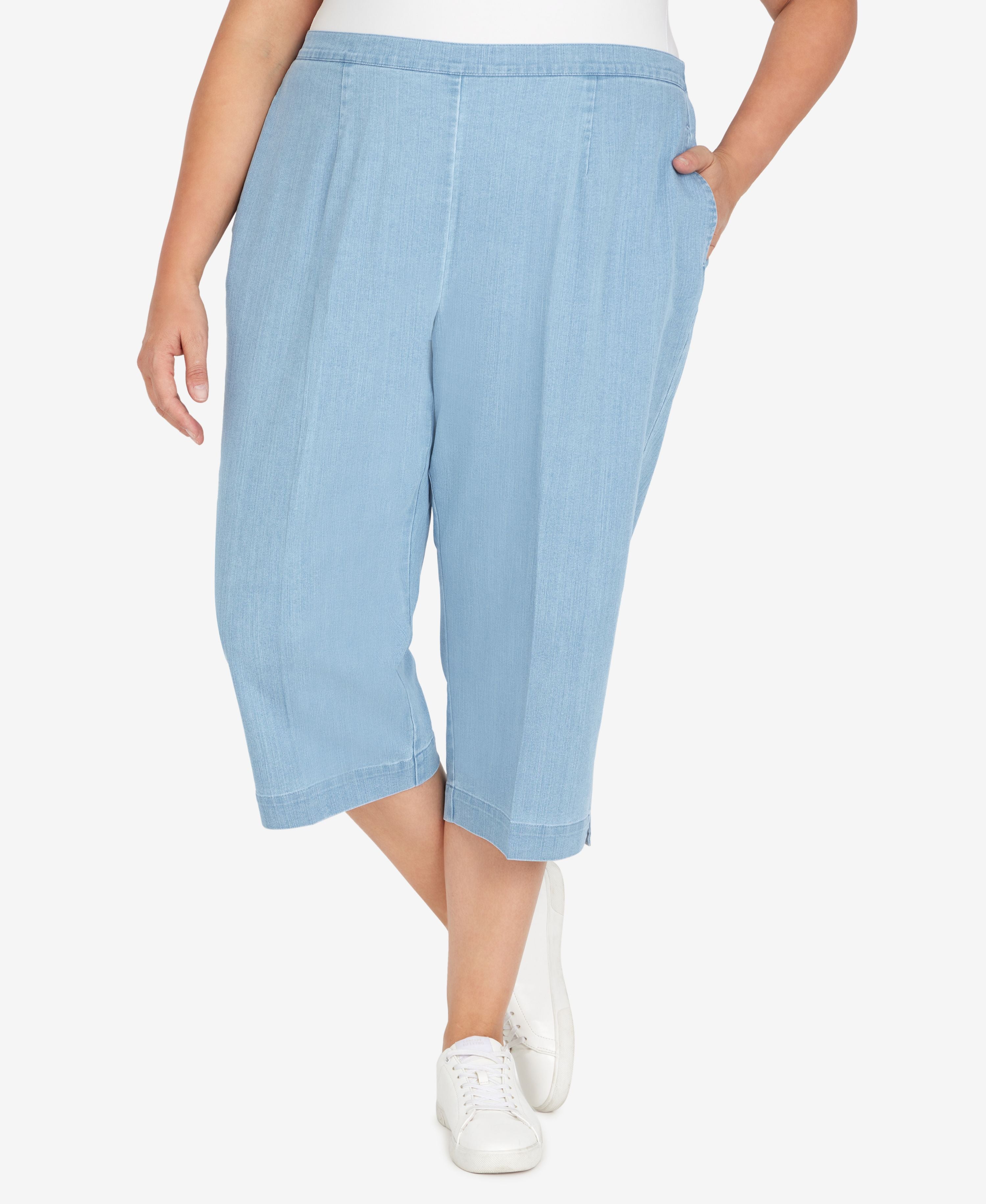 Plus Size Classics Relaxed Denim Capri Pant