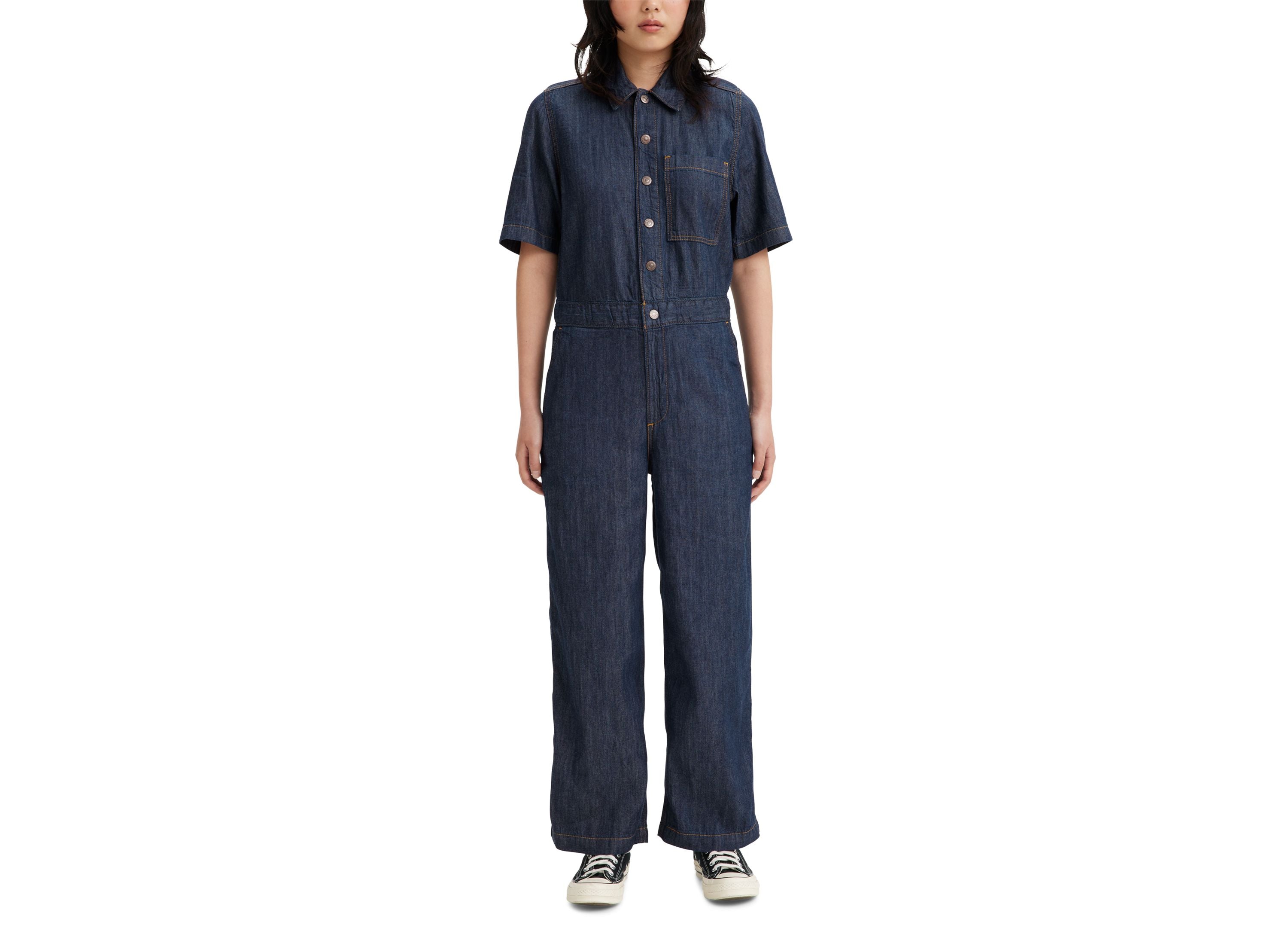 Women's Cotton Short-Sleeve Heritage Jumpsuit