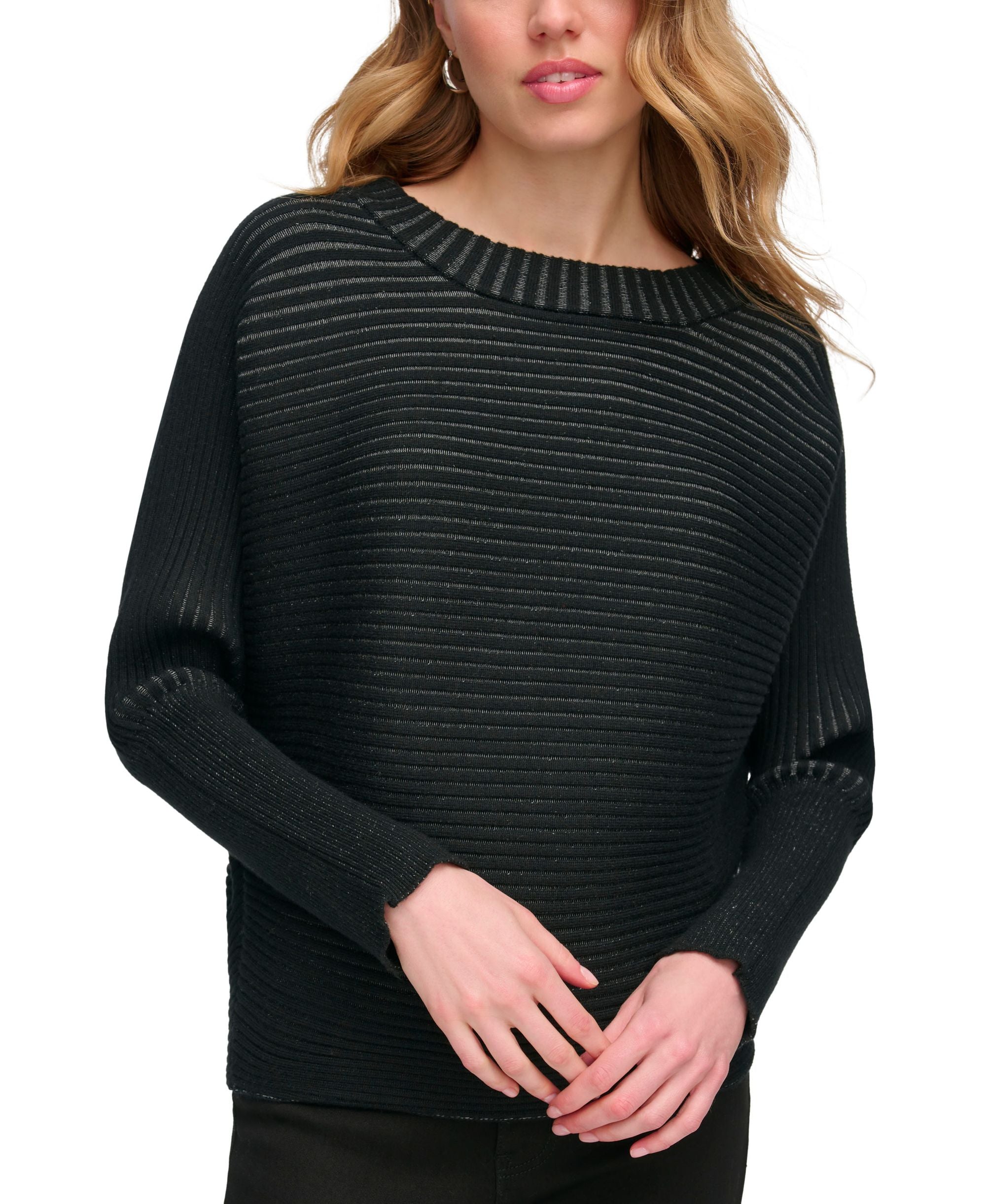 Women's Ottoman-Rib Dolman-Sleeve Sweater