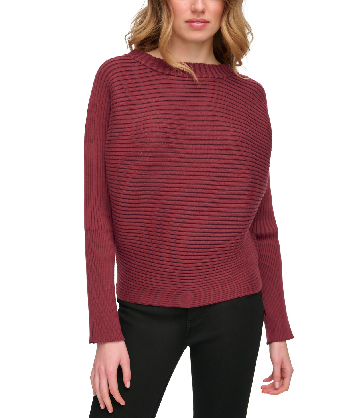 Women's Ottoman-Rib Dolman-Sleeve Sweater