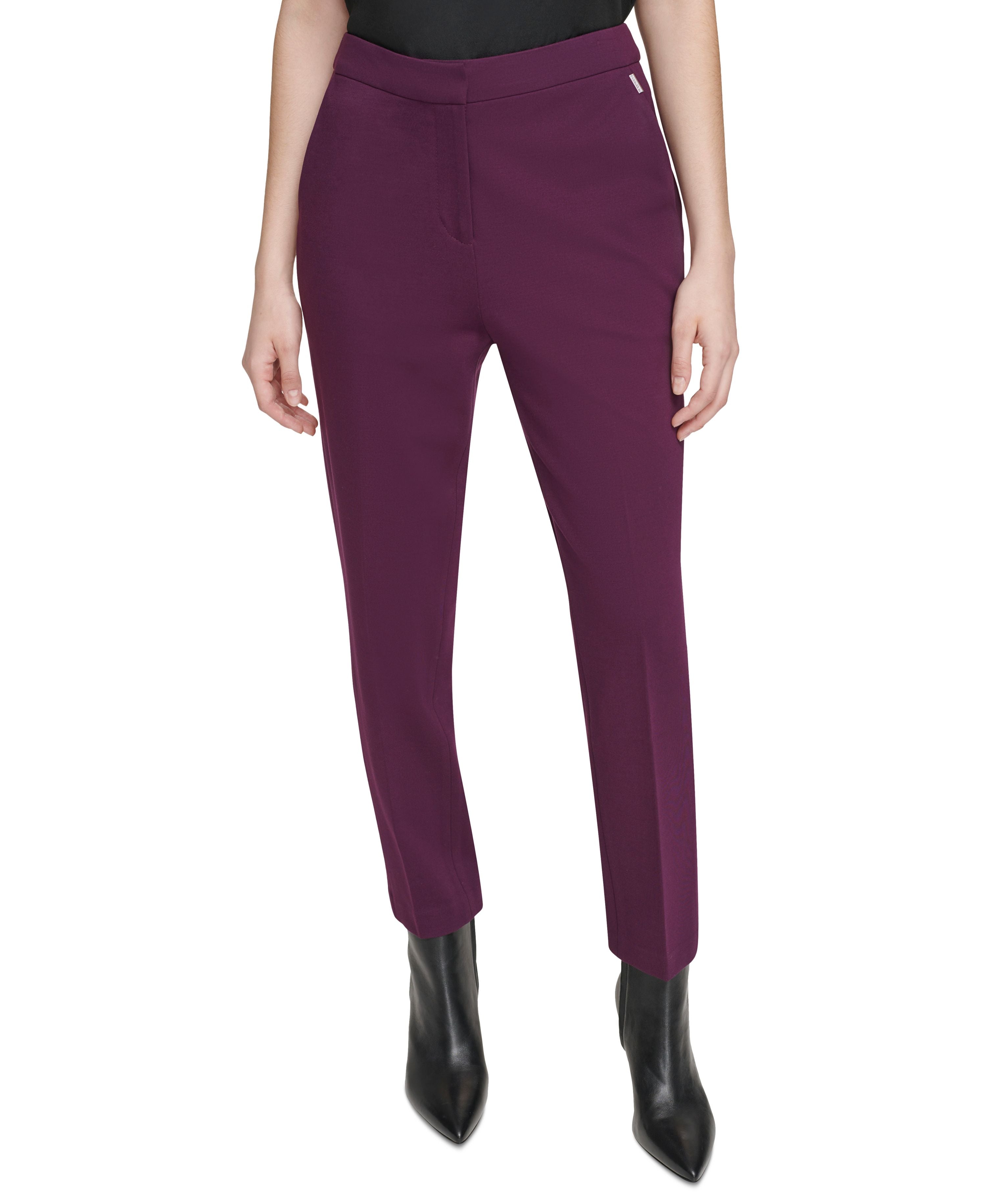 Women's Clean-Front Slim-Leg Pants