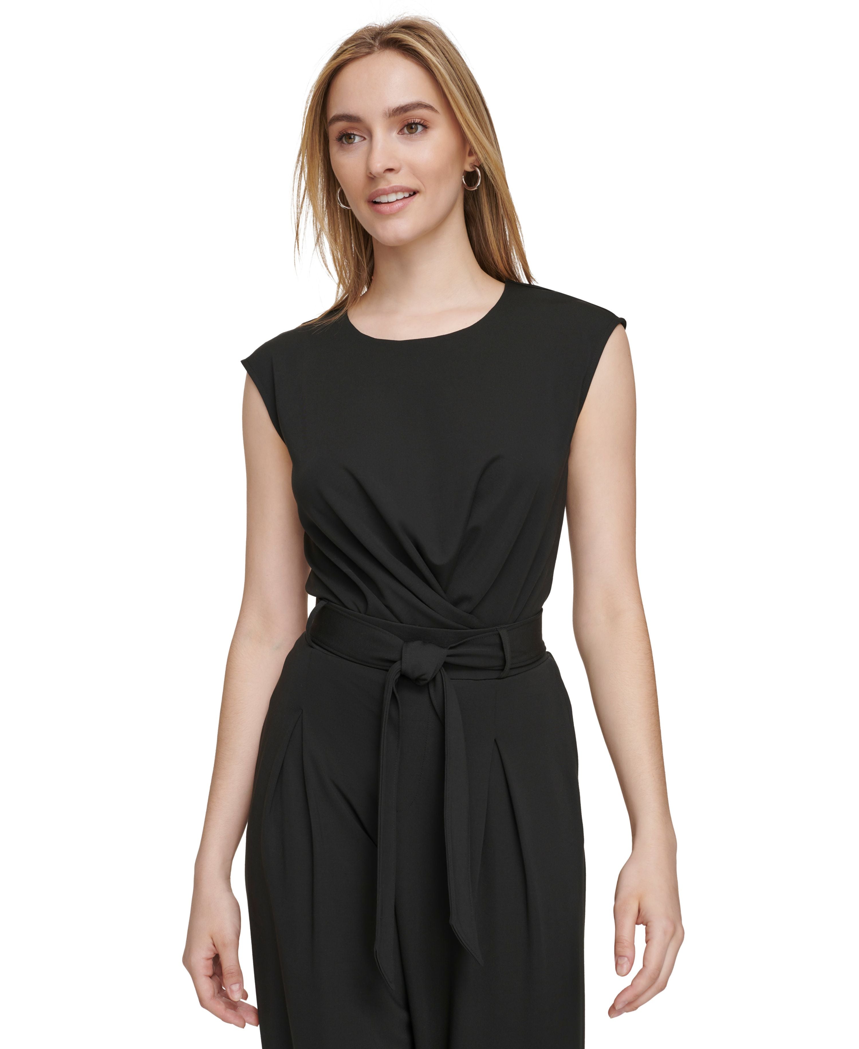 Women's Wrap-Style Cap-Sleeve Bodysuit
