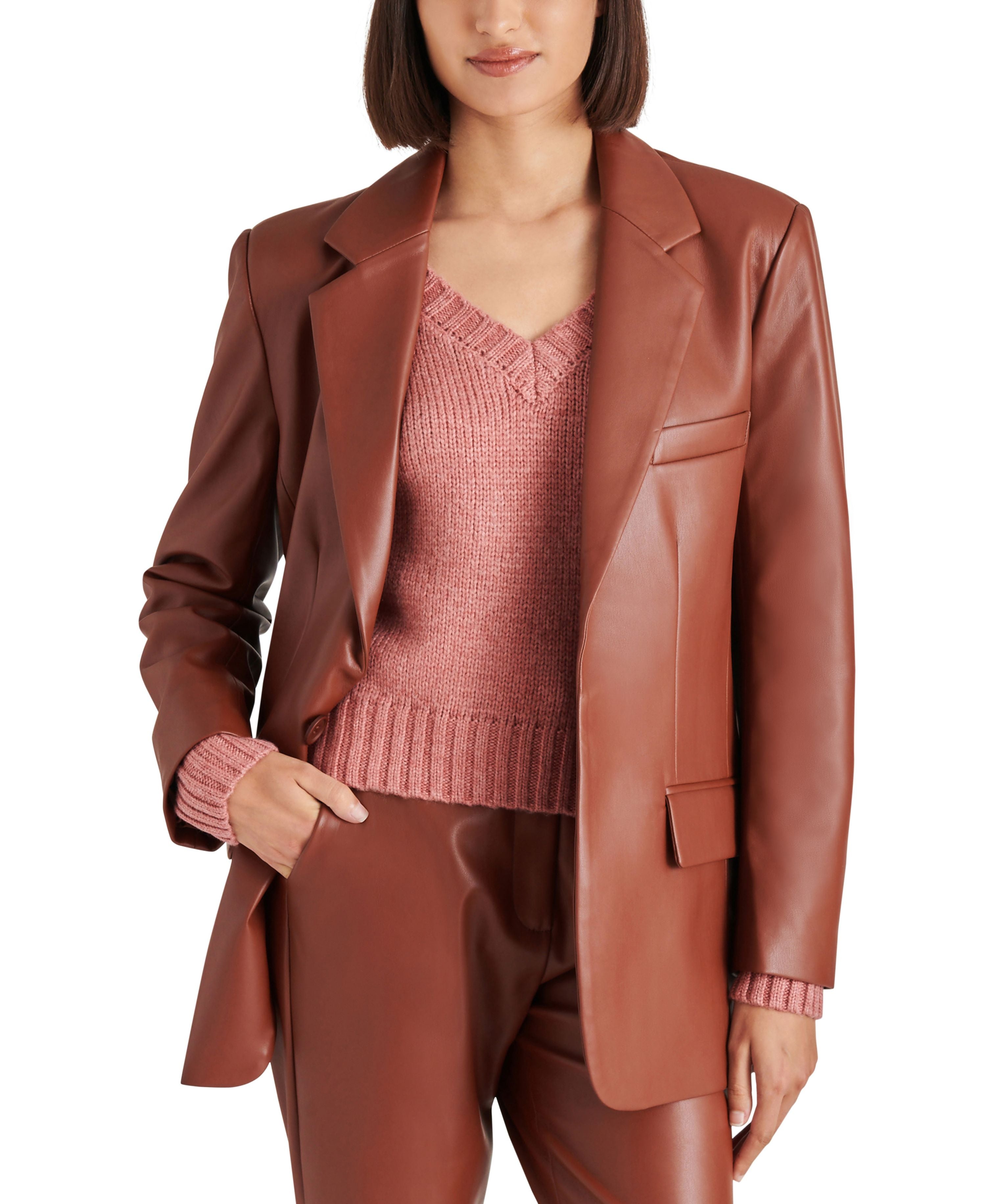 Women's Imaan Faux Leather Blazer