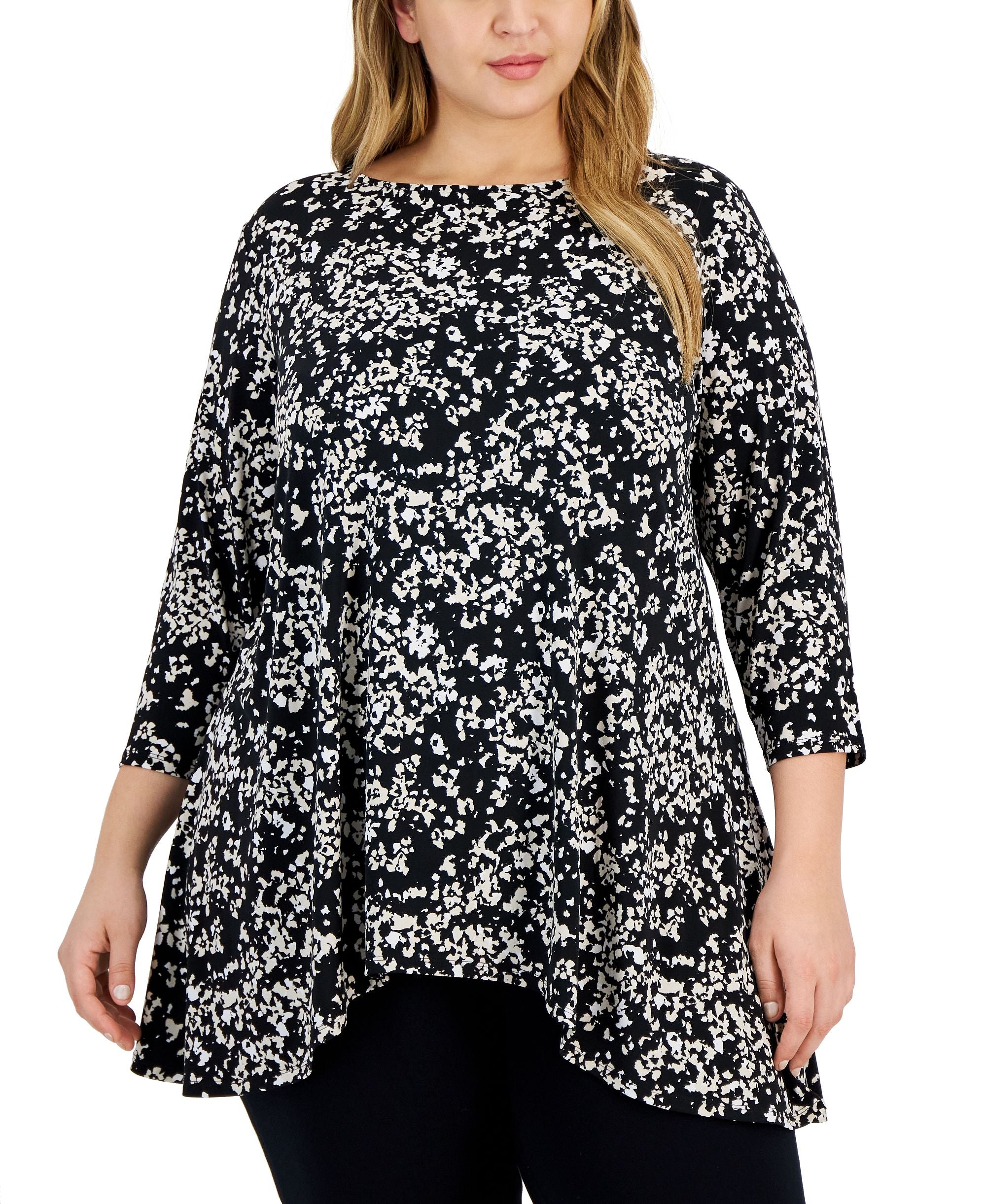 Plus Size Sea of Petals Swing Top