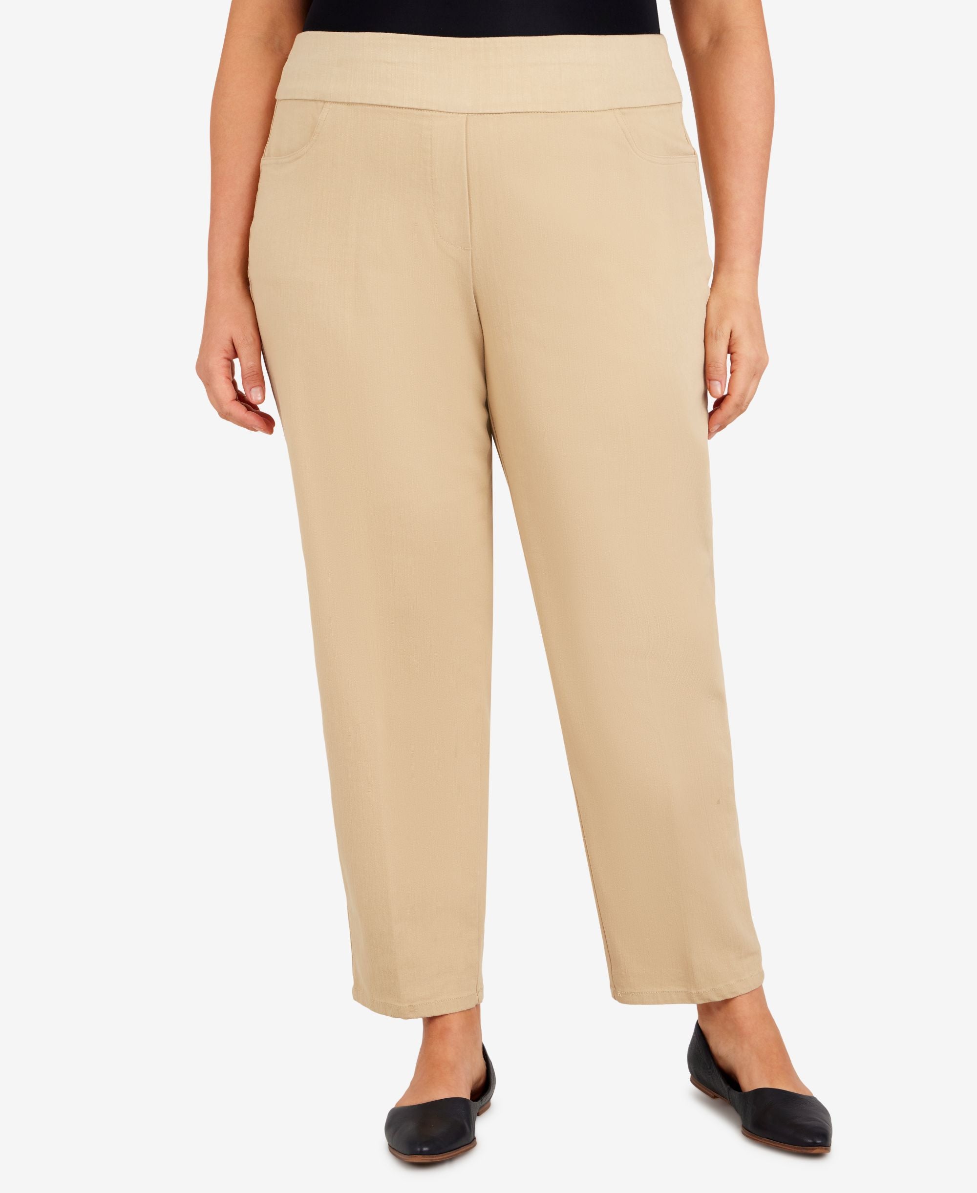 Plus Size Super Stretch Mid-Rise Short Length Pant