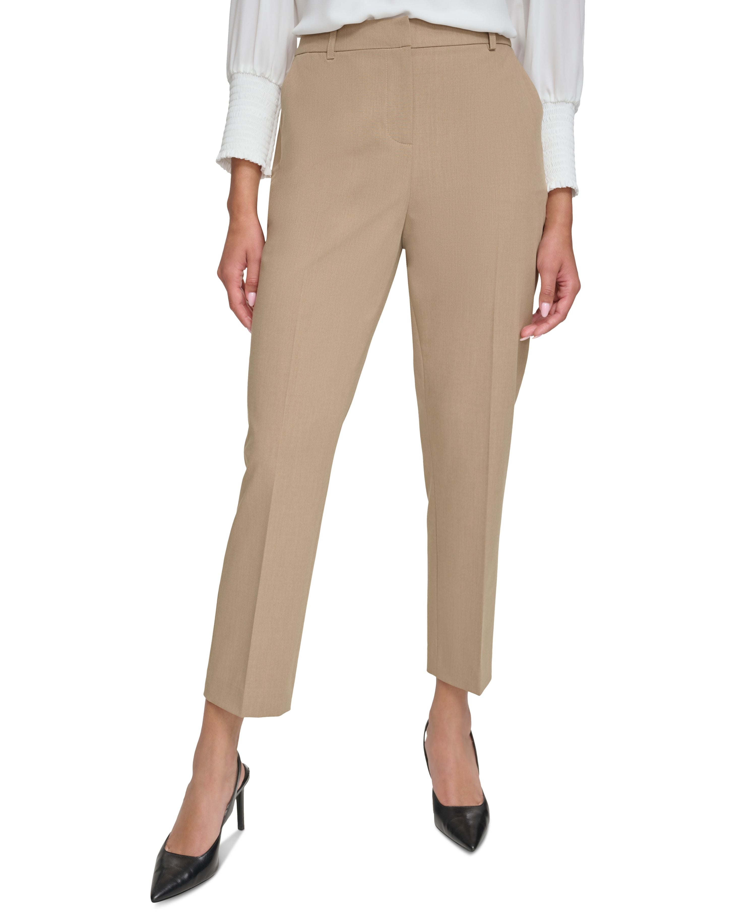 Women's Mid-Rise Slim-Fit Ankle Pants