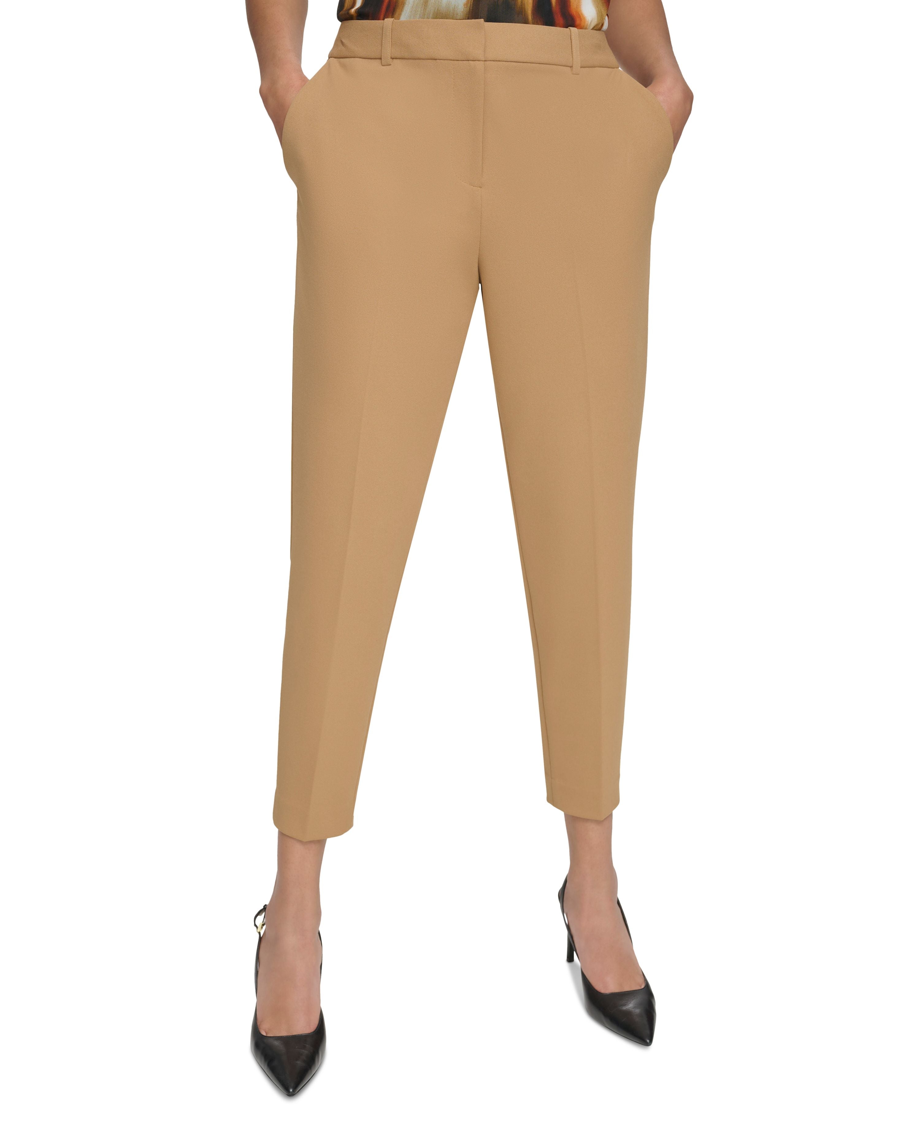 Women's Scuba Crepe Slim-Fit Ankle Pants
