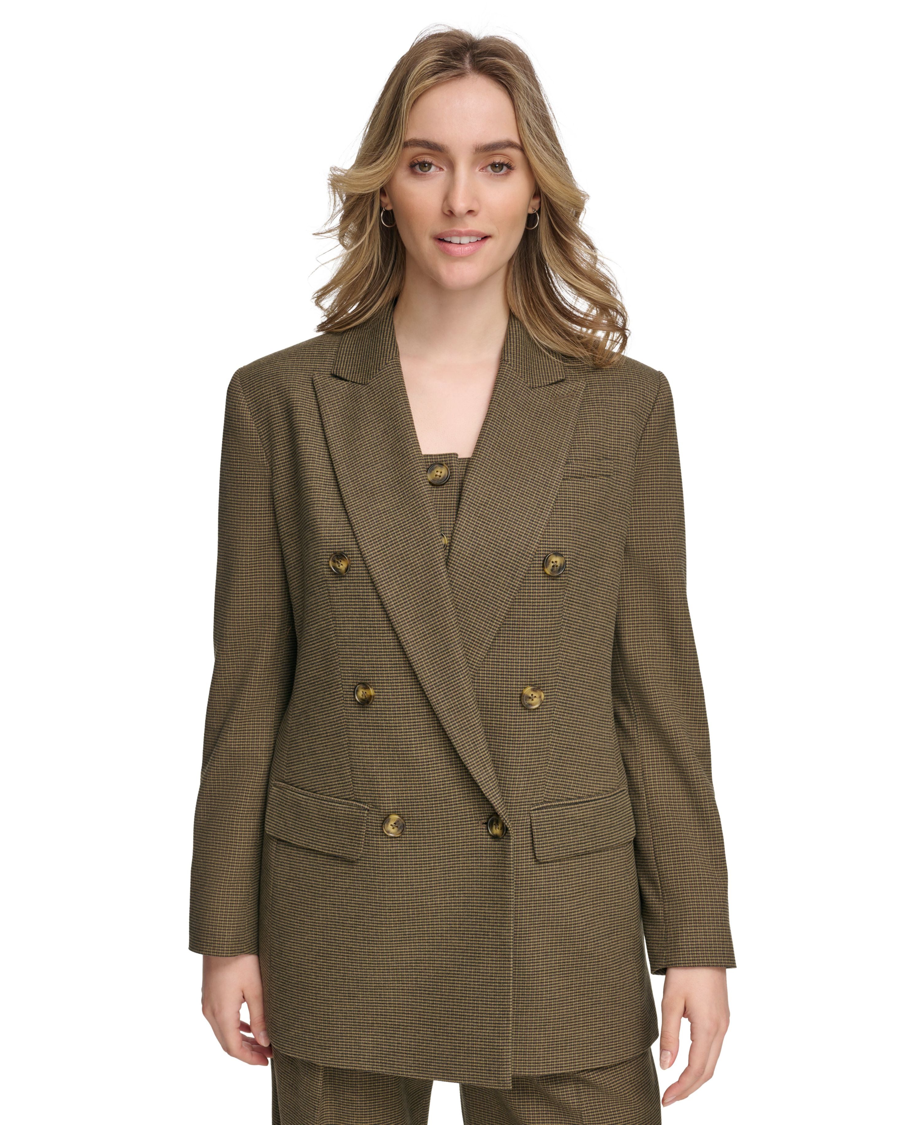 Women's X-Fit Double-Breasted Houndstooth Jacket
