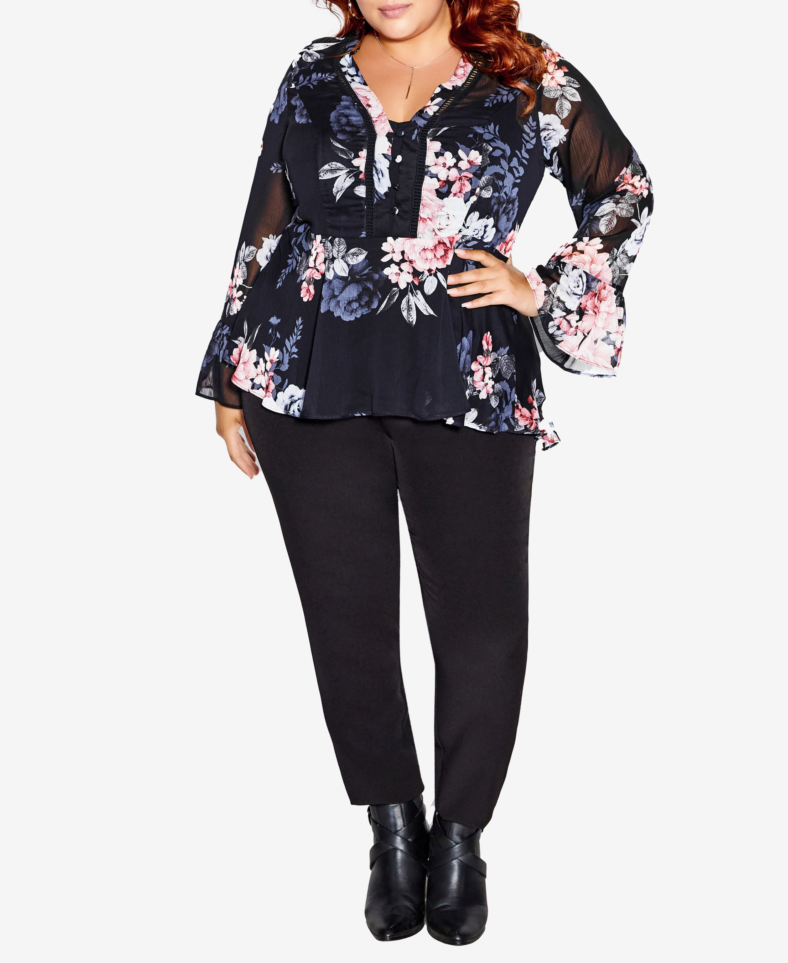 Trendy Plus Size Madelyn V-neck Top