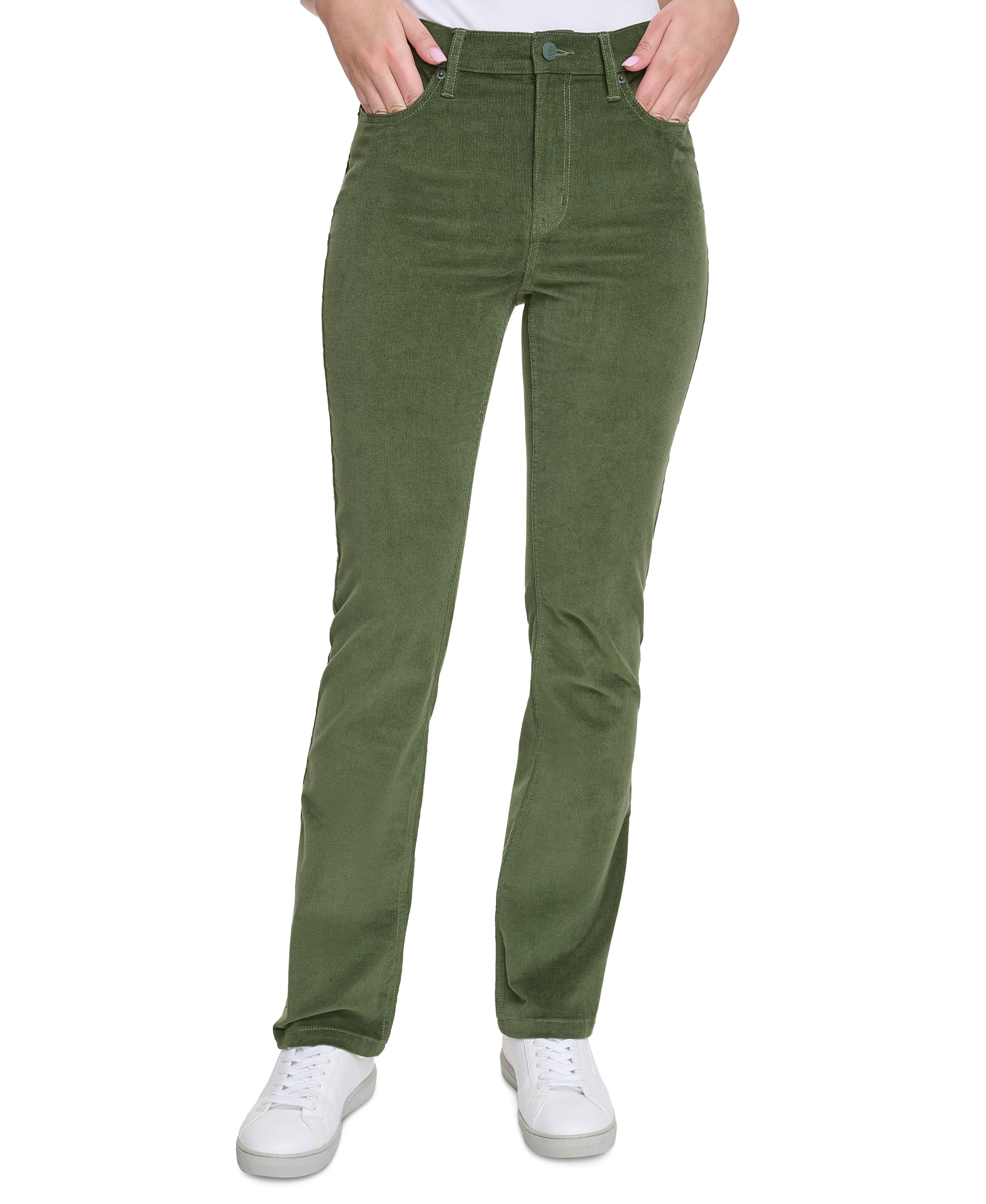 Petite High-Rise Stretch Corduroy Bootcut Jeans
