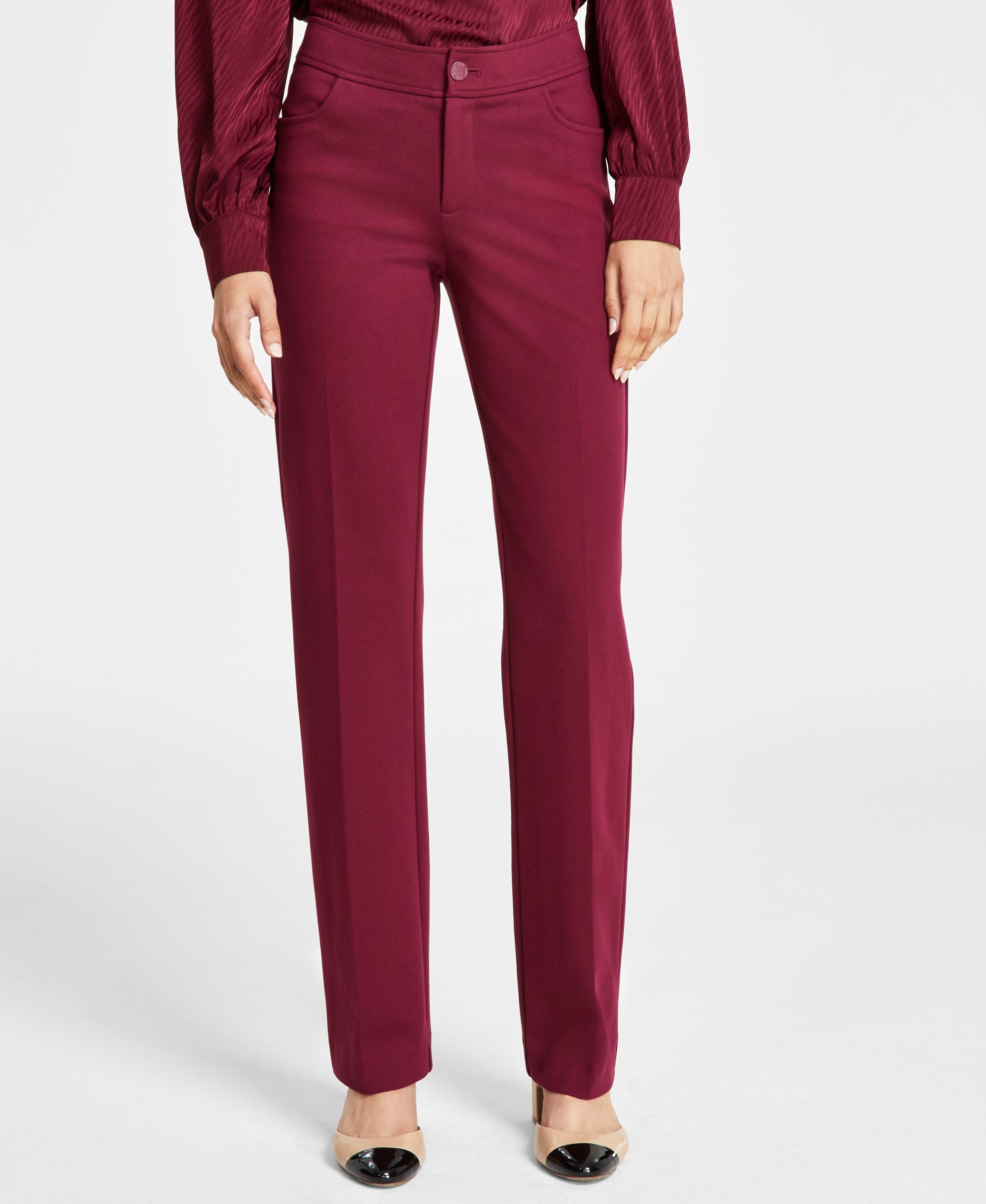 Petite High-Rise Bootcut Compression Pants