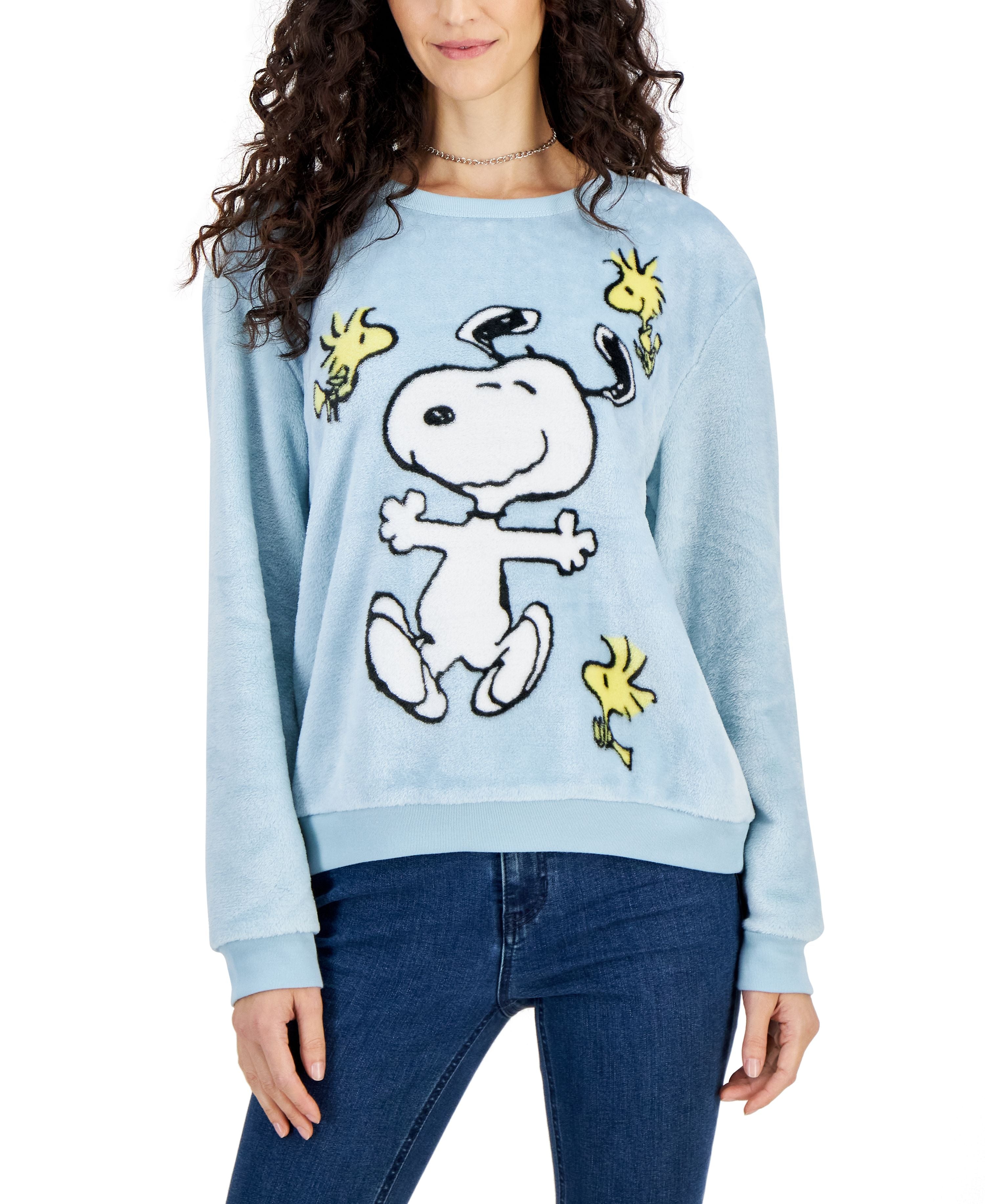 Juniors' Peanuts Snoopy Graphic Cozy Sweatshirt