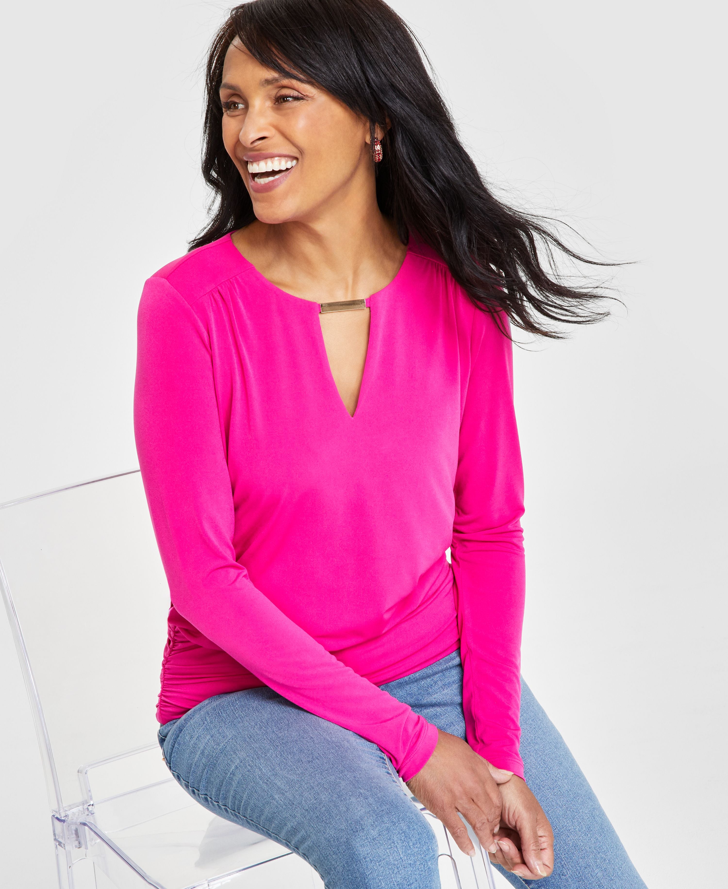 Women's Hardware Keyhole Top