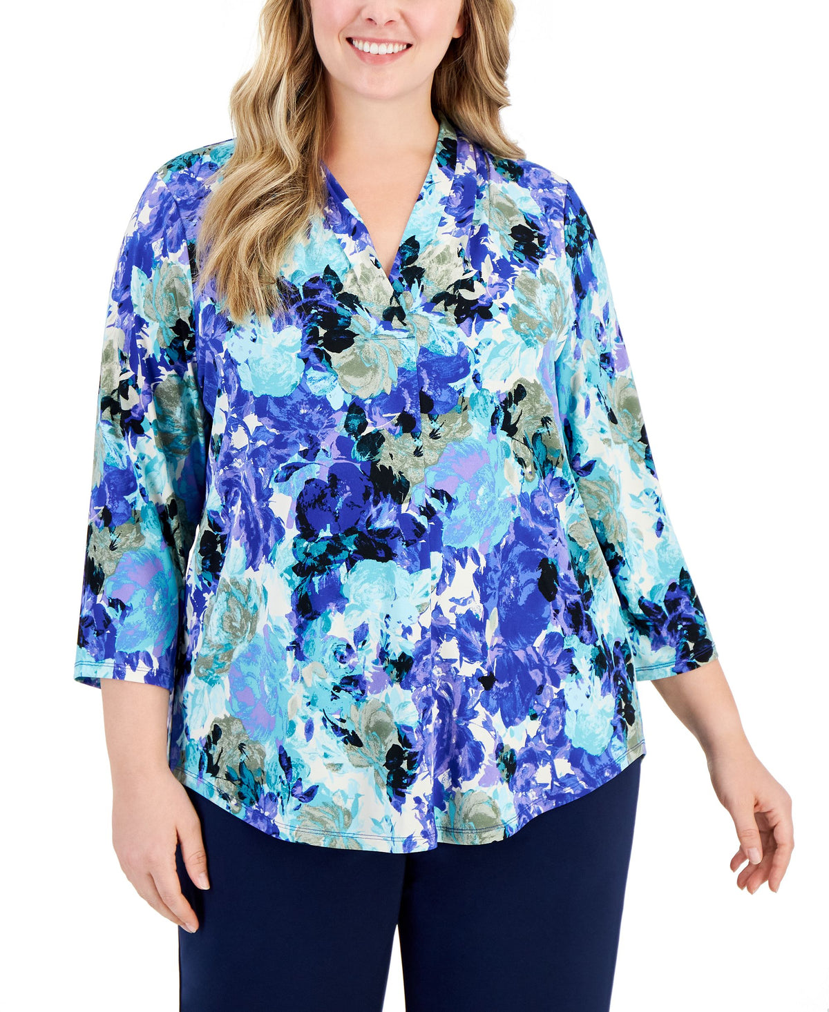 Plus Size Floral-Print Top