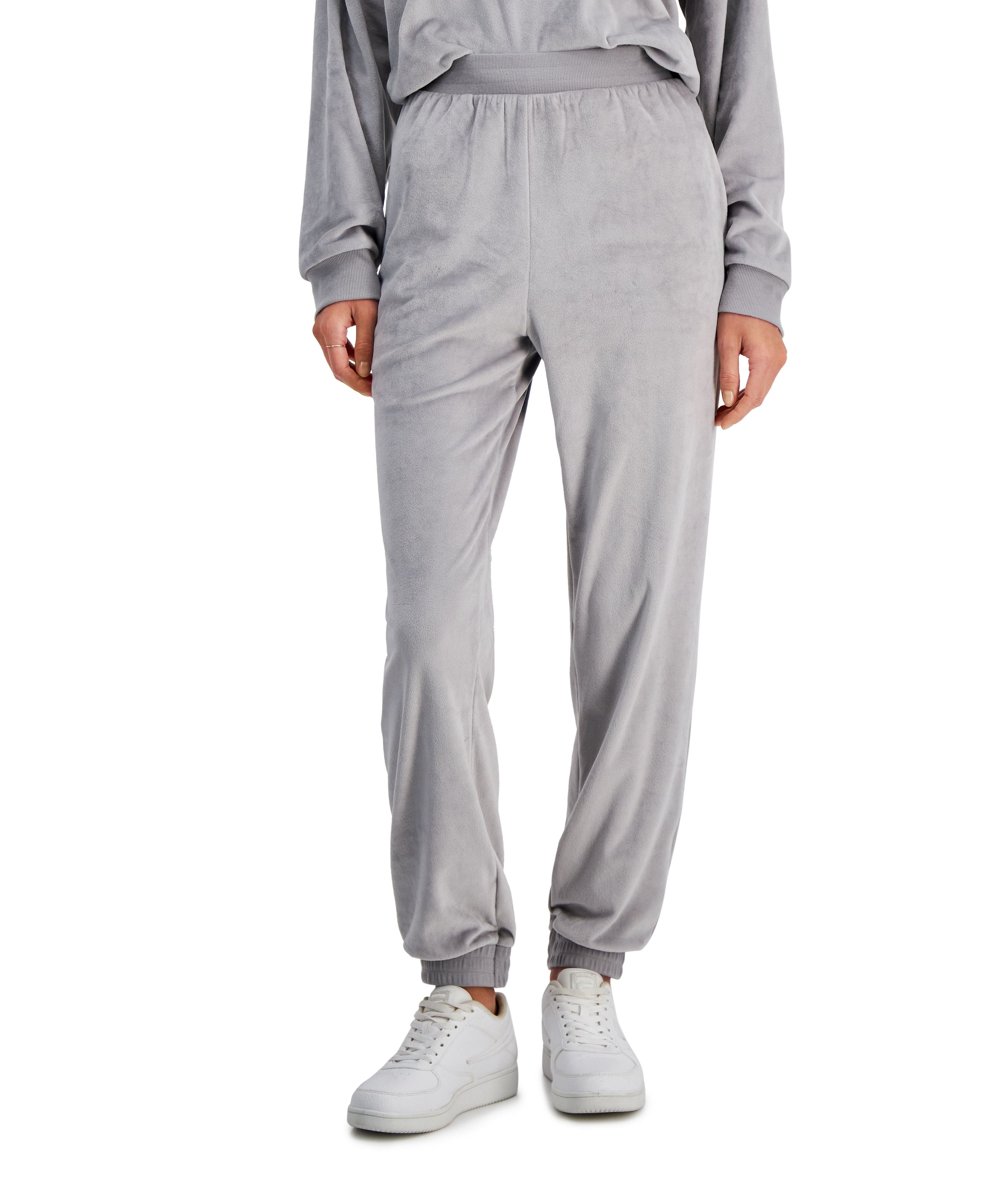 Juniors' High-Rise Velour Joggers