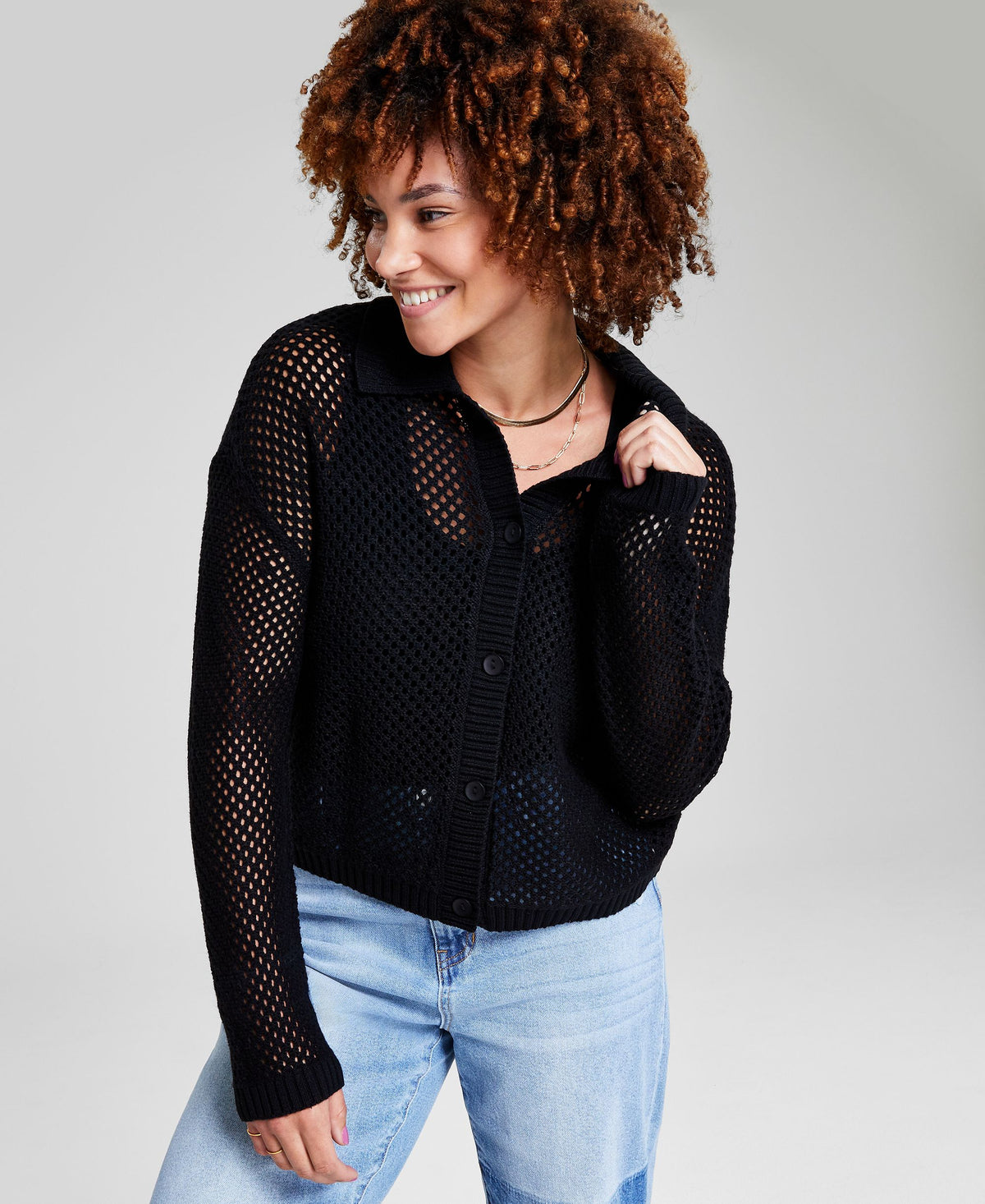 Women's Collared Cardigan Sweater