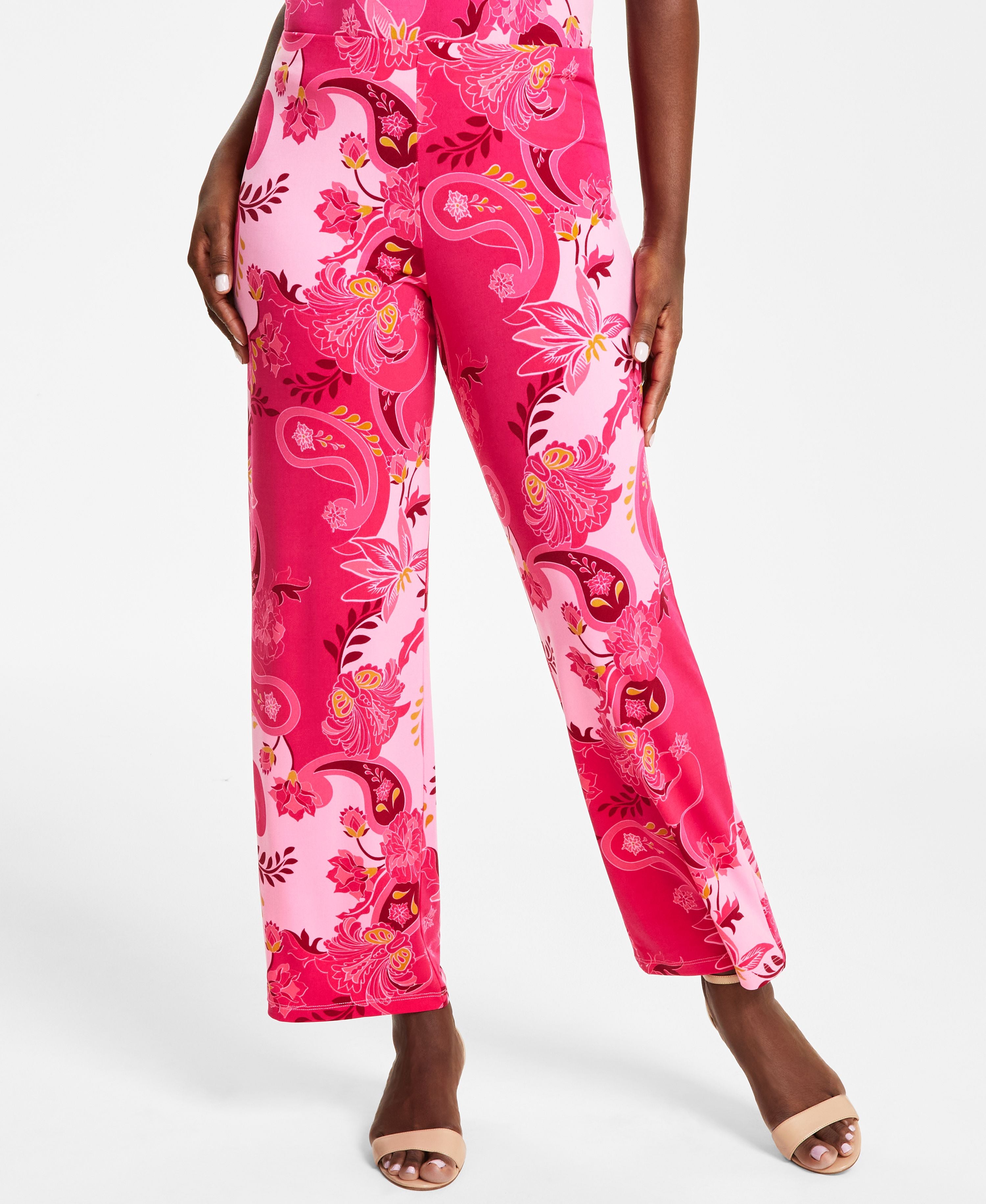 Women's Printed Pull On Knit Pants