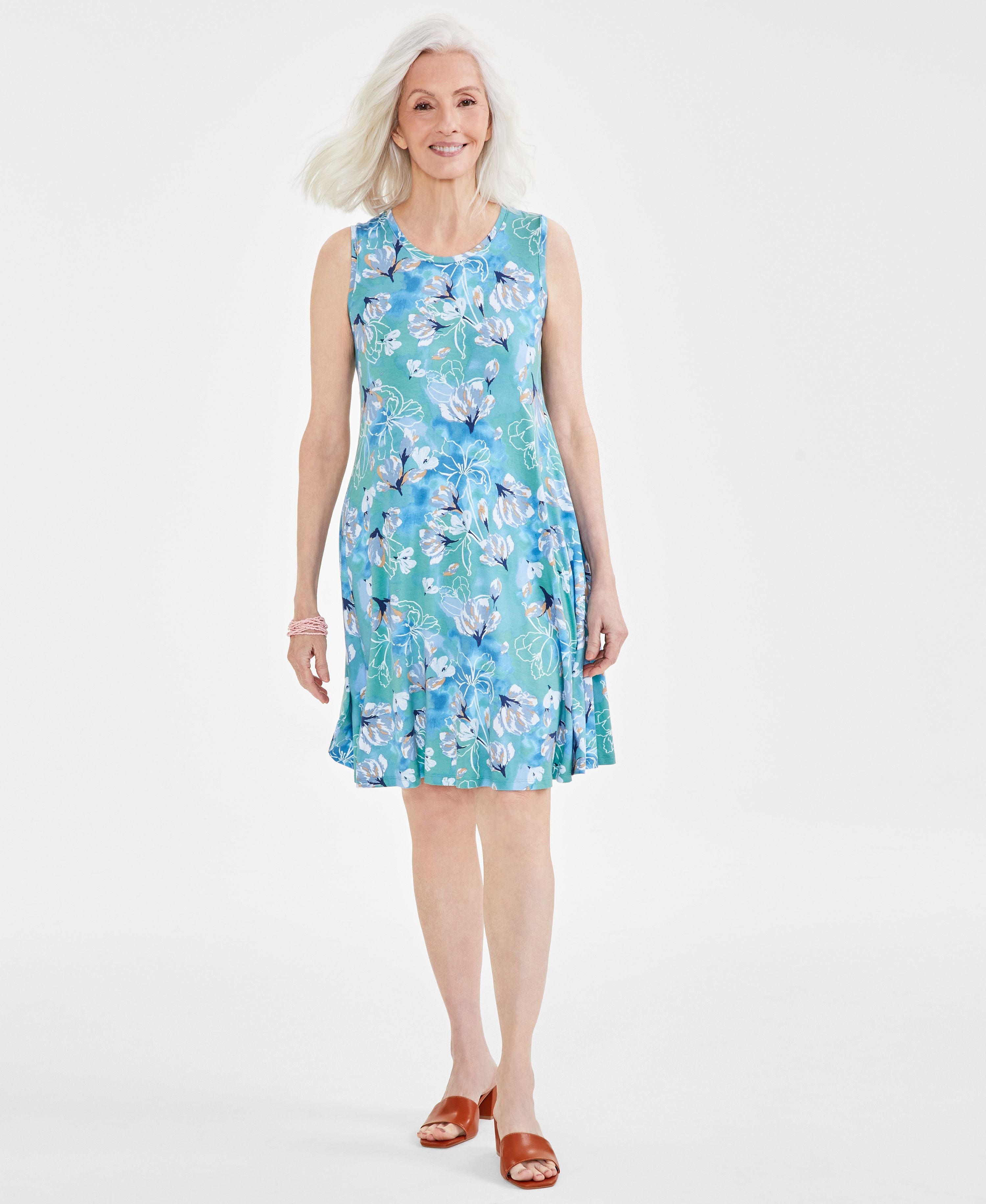 Petite Floral Print Flip Flop Dress