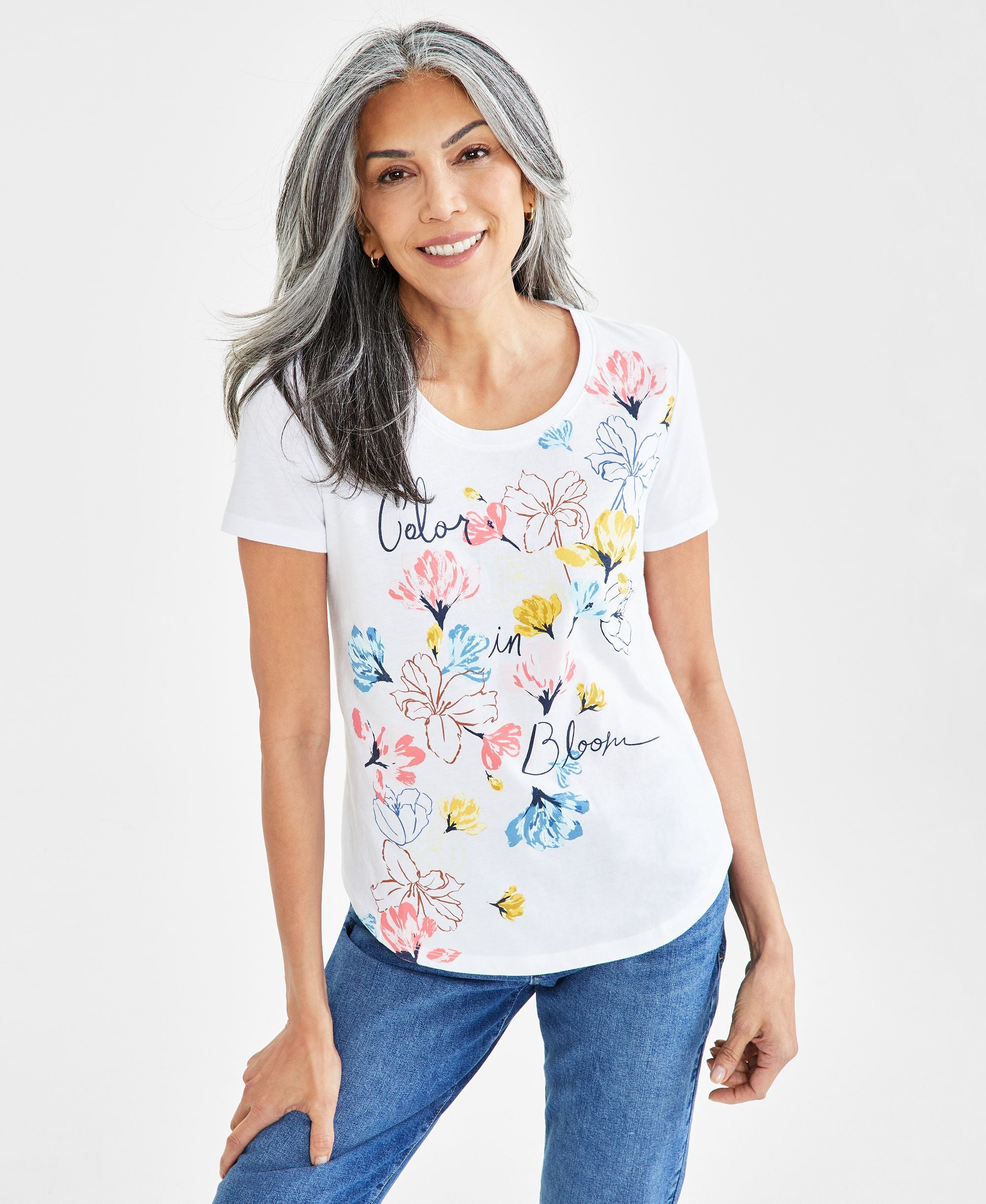 Petite Floral Graphic T-Shirt