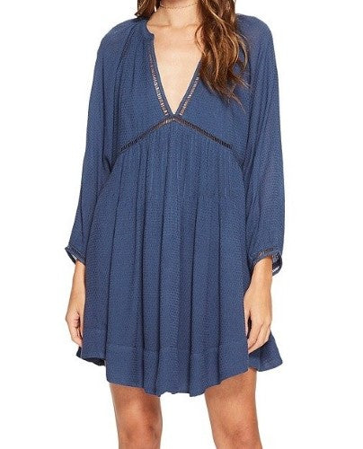 Free People Women's Go Lightly Mini Dress Blue X-Small