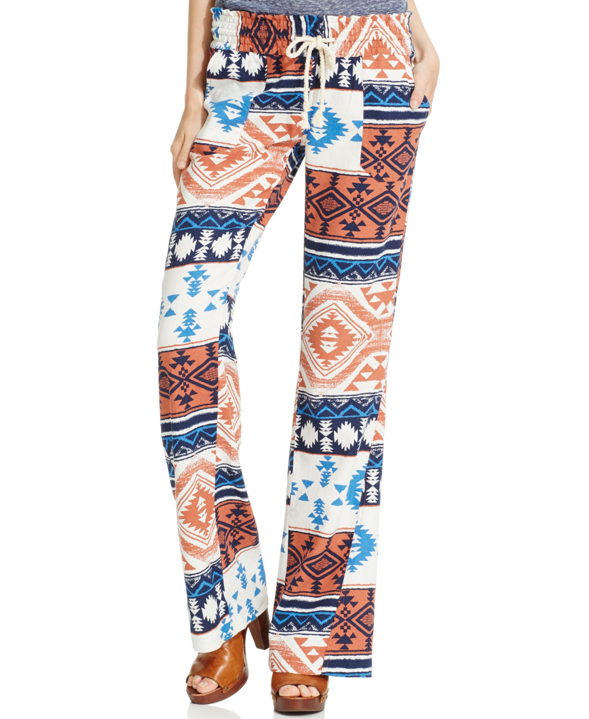 Roxy Womens Oceanside Printed Casual Lounge Pants