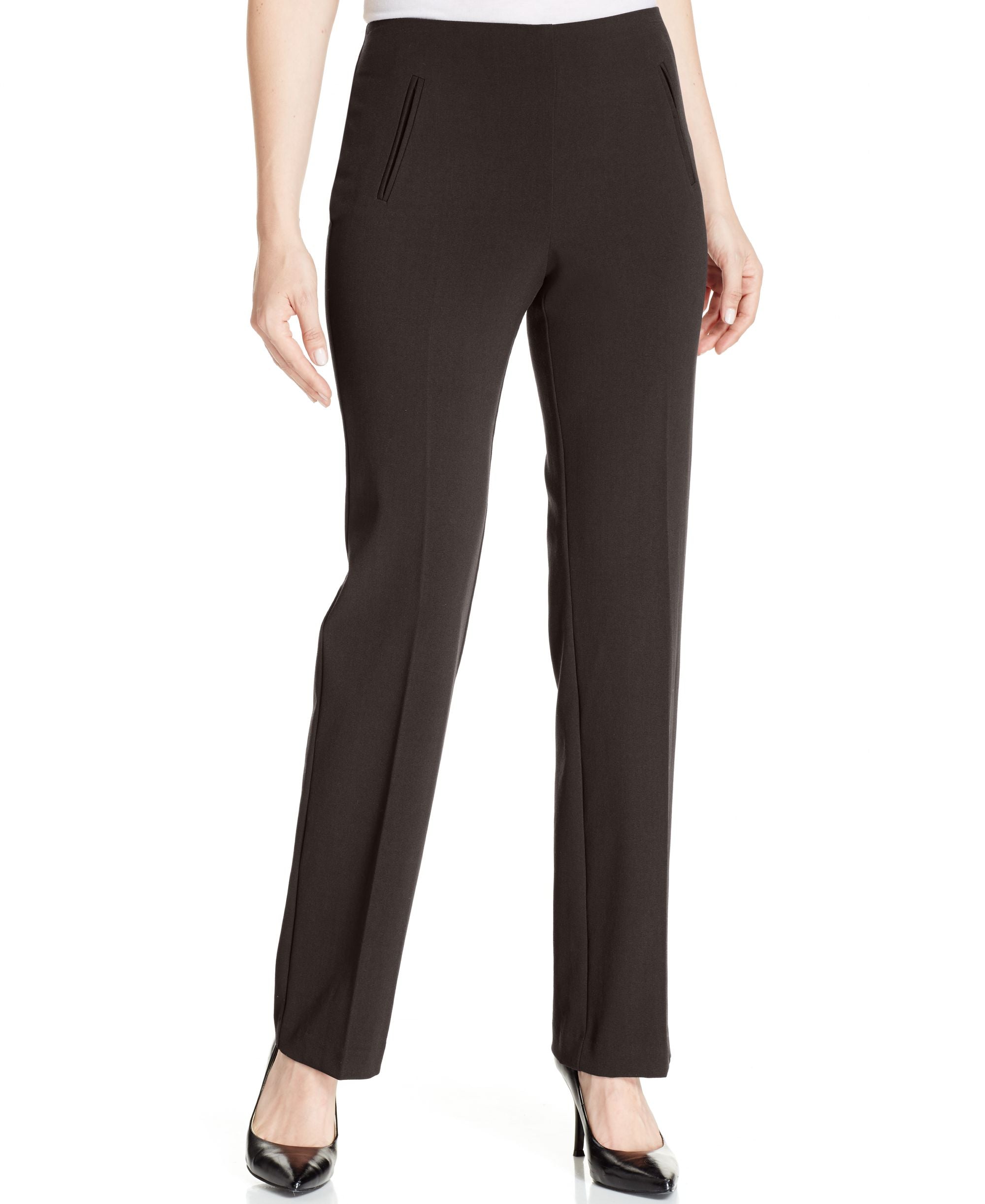 Style & Co Petite Straight Leg Tummy Control Pants