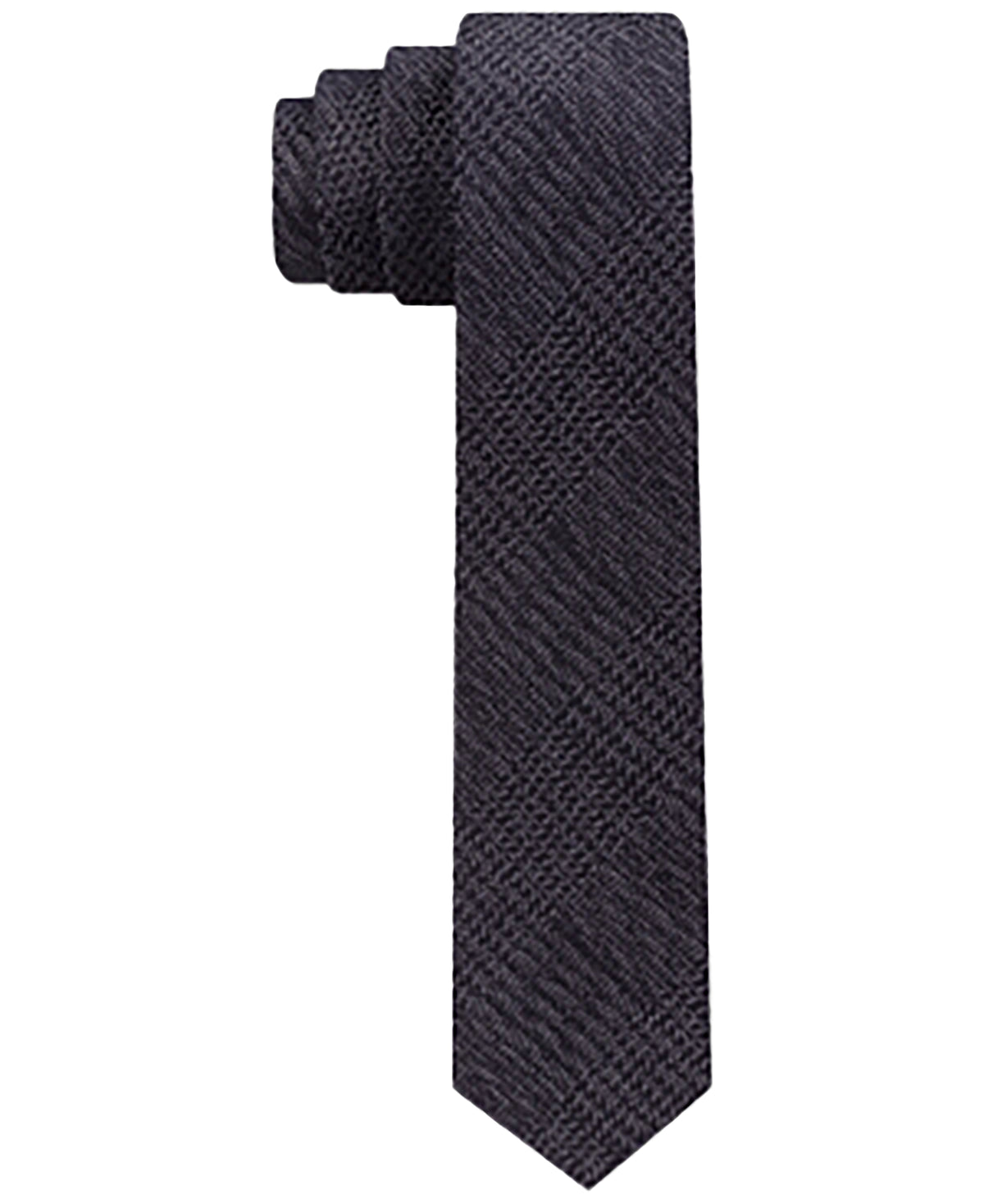 Calvin Klein Men's Micro Modern Houndstooth Skinny Tie - Black One Size