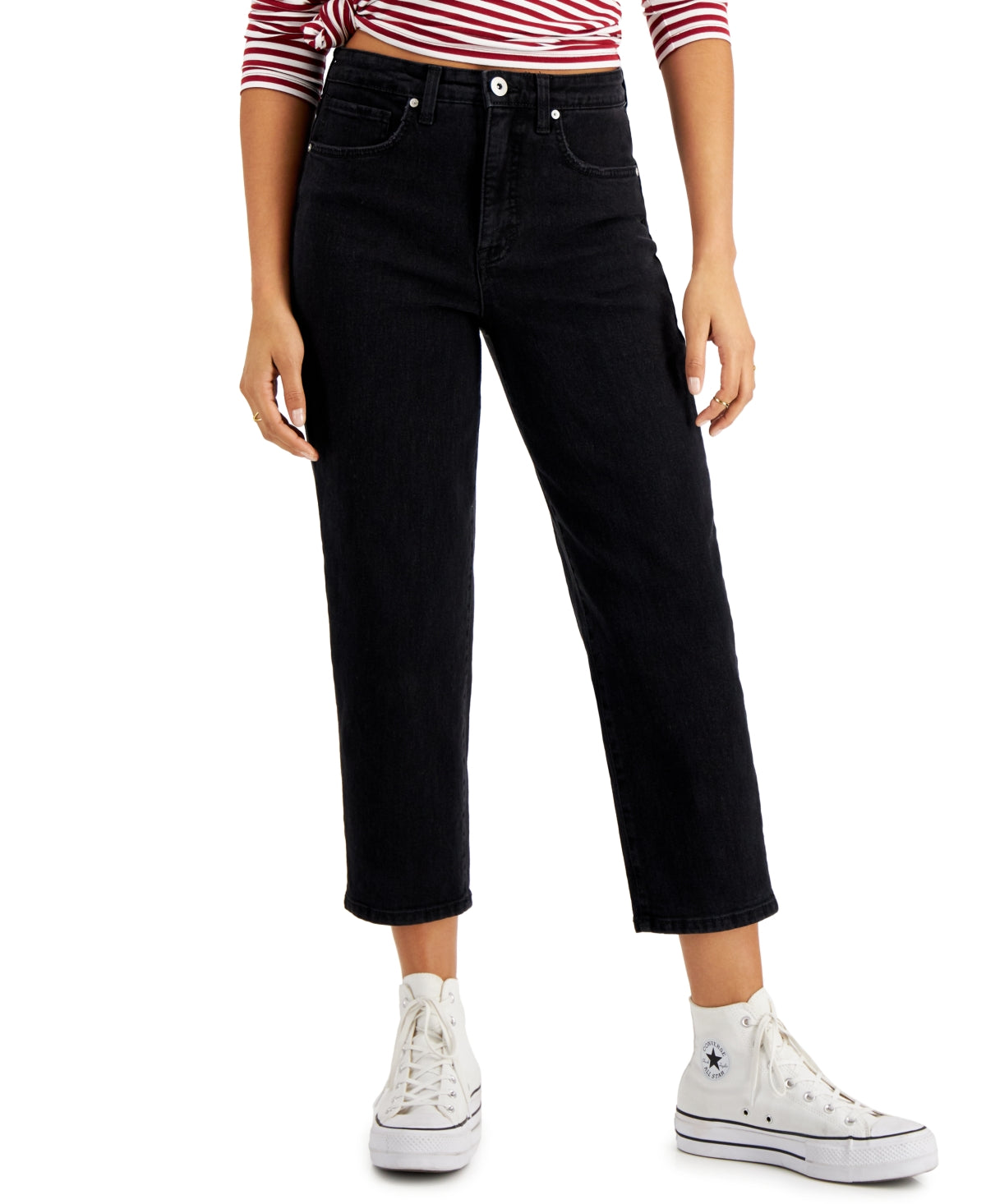 Style & Co Womens Straight Leg Mom Jeans