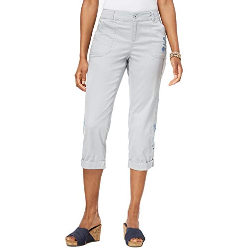Embroidered Capri Pants