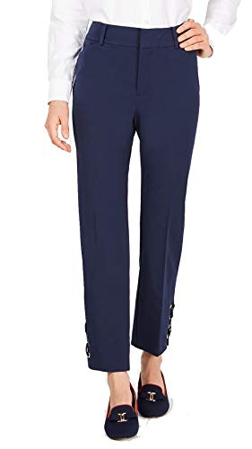 Grommet-Cuff Straight-Leg Pants