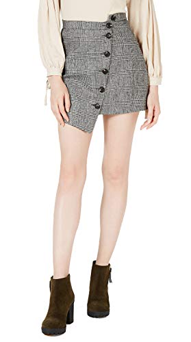 Button-Front Asymmetrical Skirt