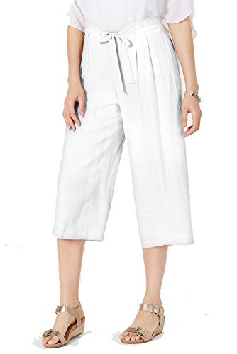 Tie-Front Textured Capri Pants