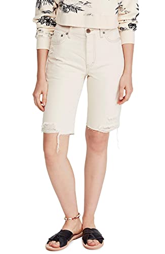 Free People Women's Distressed Cotton Cut-Off Shorts