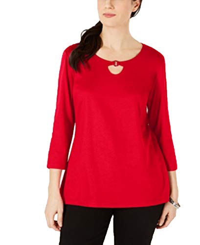 Karen Scott Keyhole Top (New Red Amore, S)